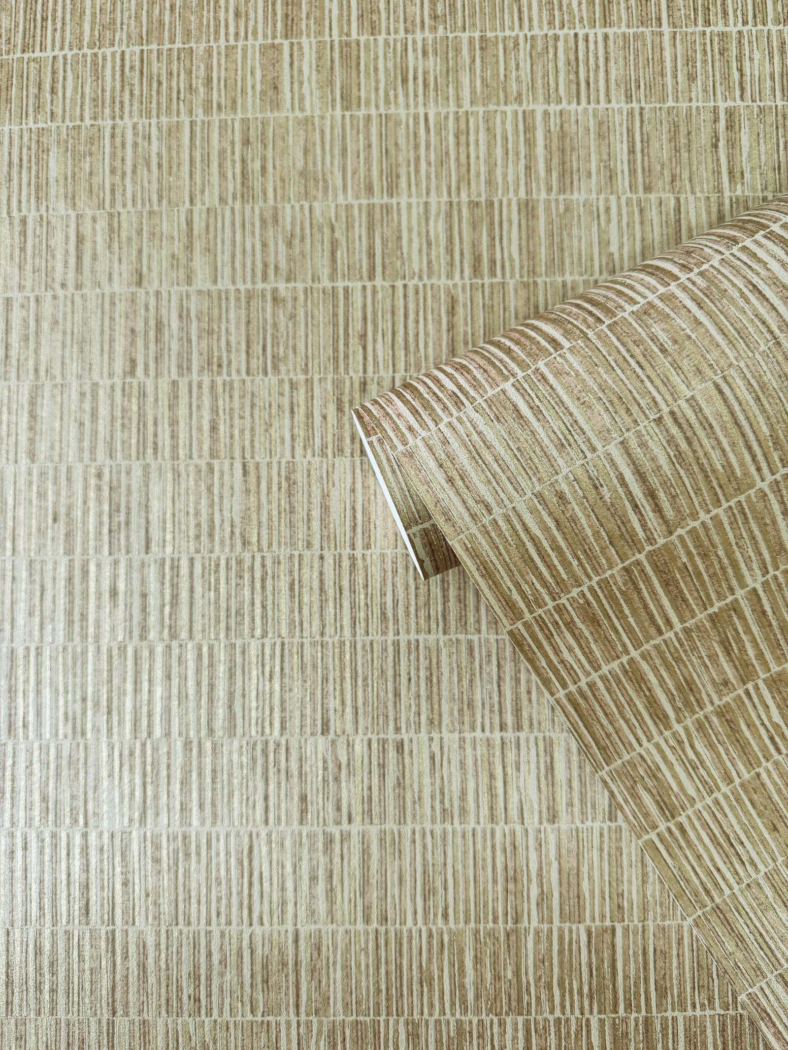 Bamboo Screen wallpaper in bronze brown color - pattern number DWP0362-02 - by Galerie in the Zen collection
