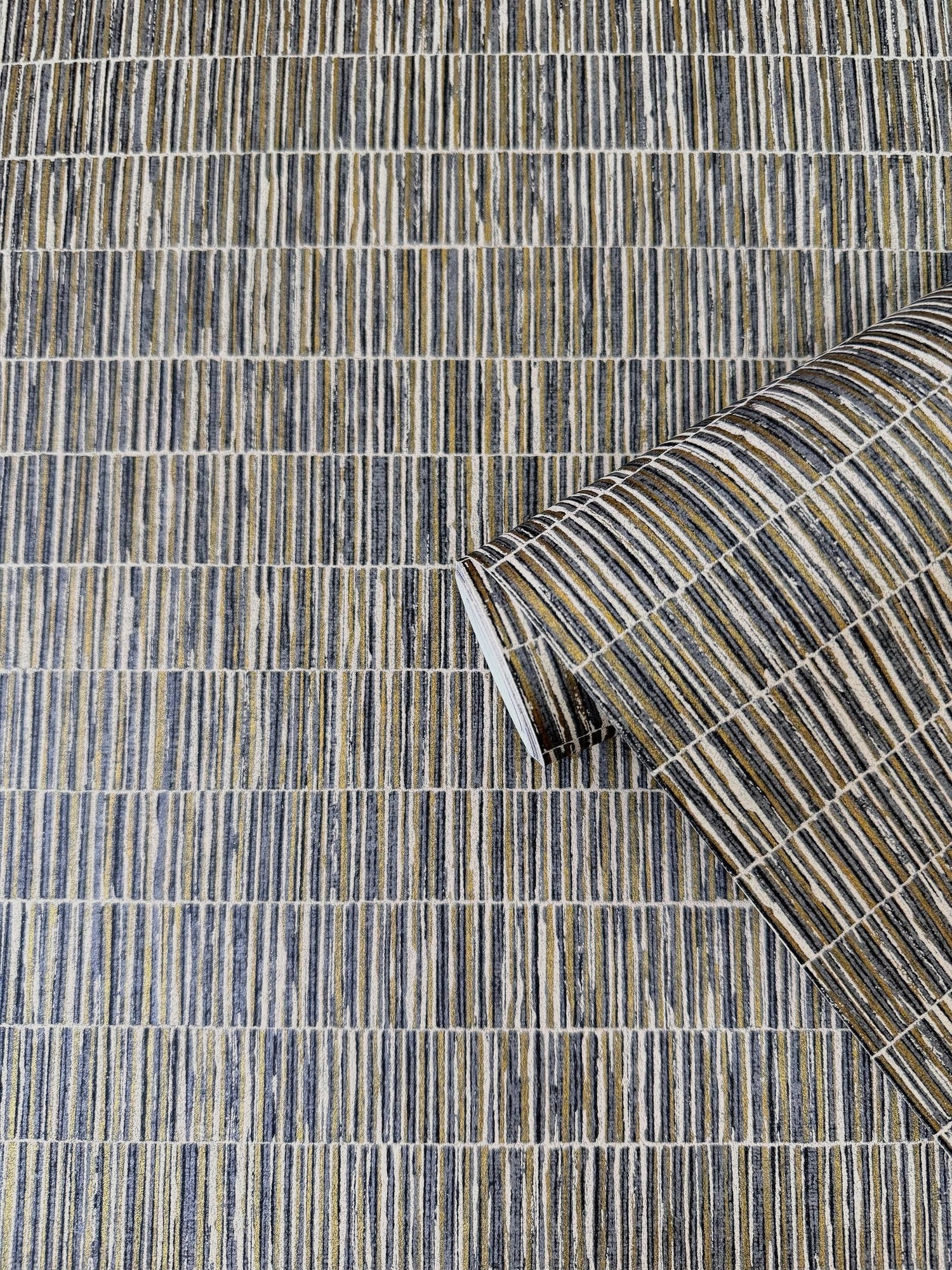 Bamboo Screen wallpaper in silver grey color - pattern number DWP0362-05 - by Galerie in the Zen collection