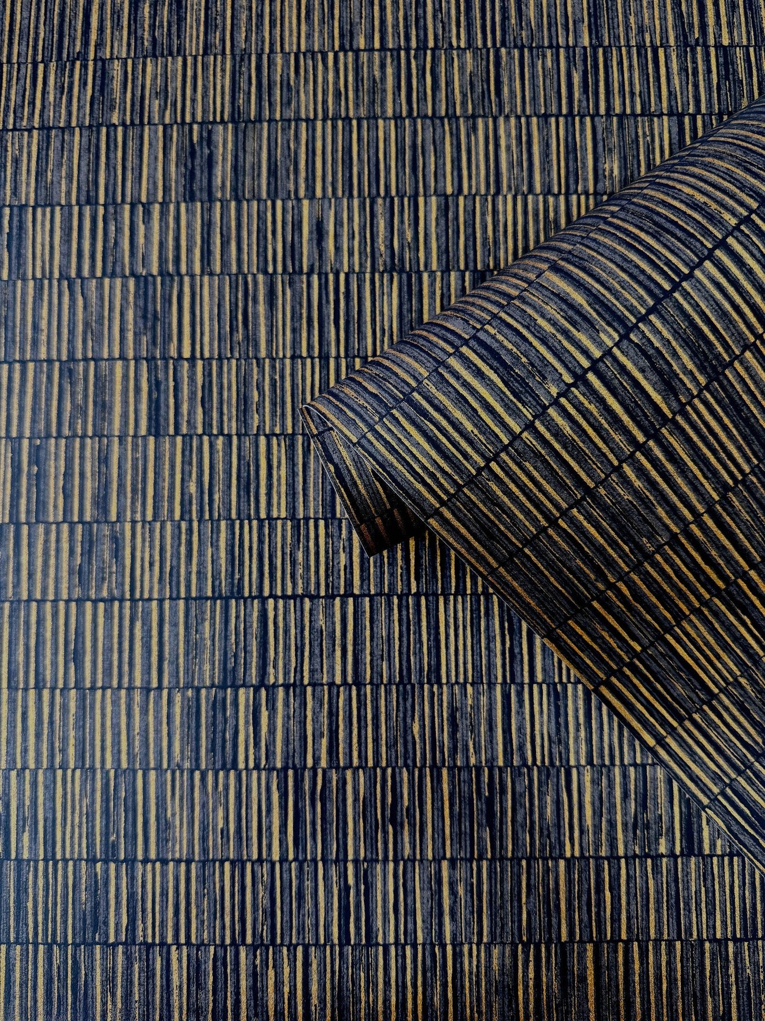 Bamboo Screen wallpaper in blue color - pattern number DWP0362-09 - by Galerie in the Zen collection