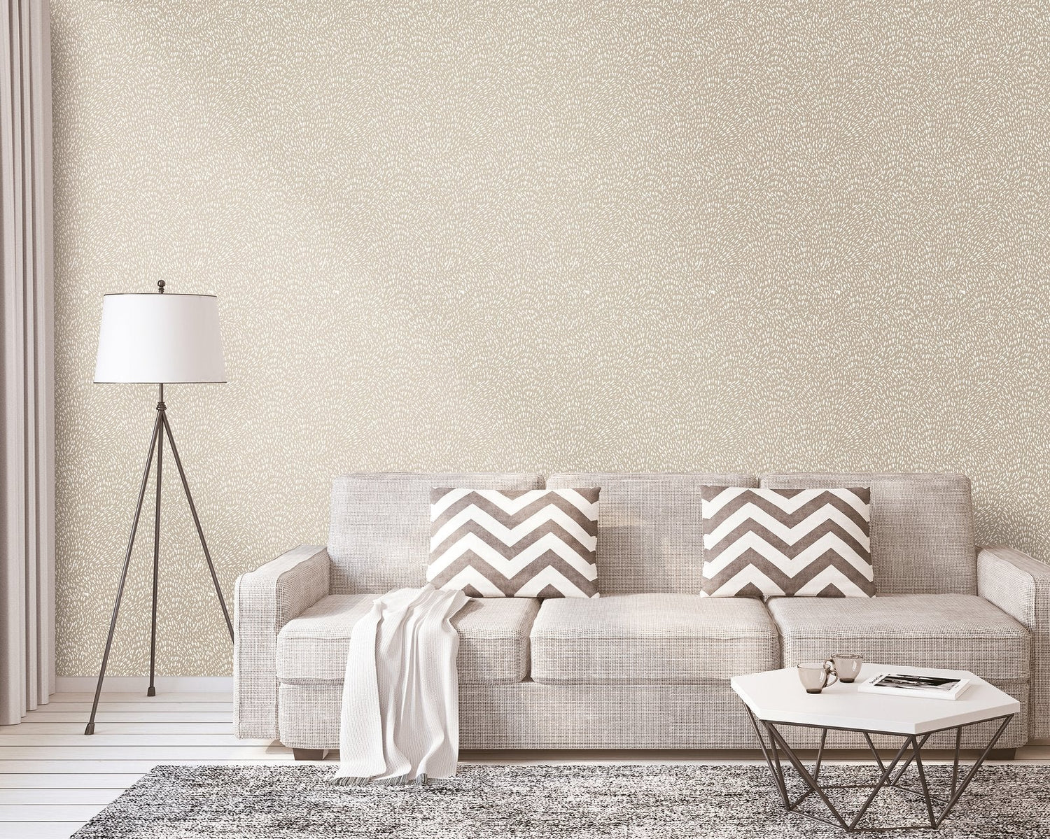 Fan Fleck wallpaper in cream color - pattern number DWP0363-03 - by Galerie in the Zen collection
