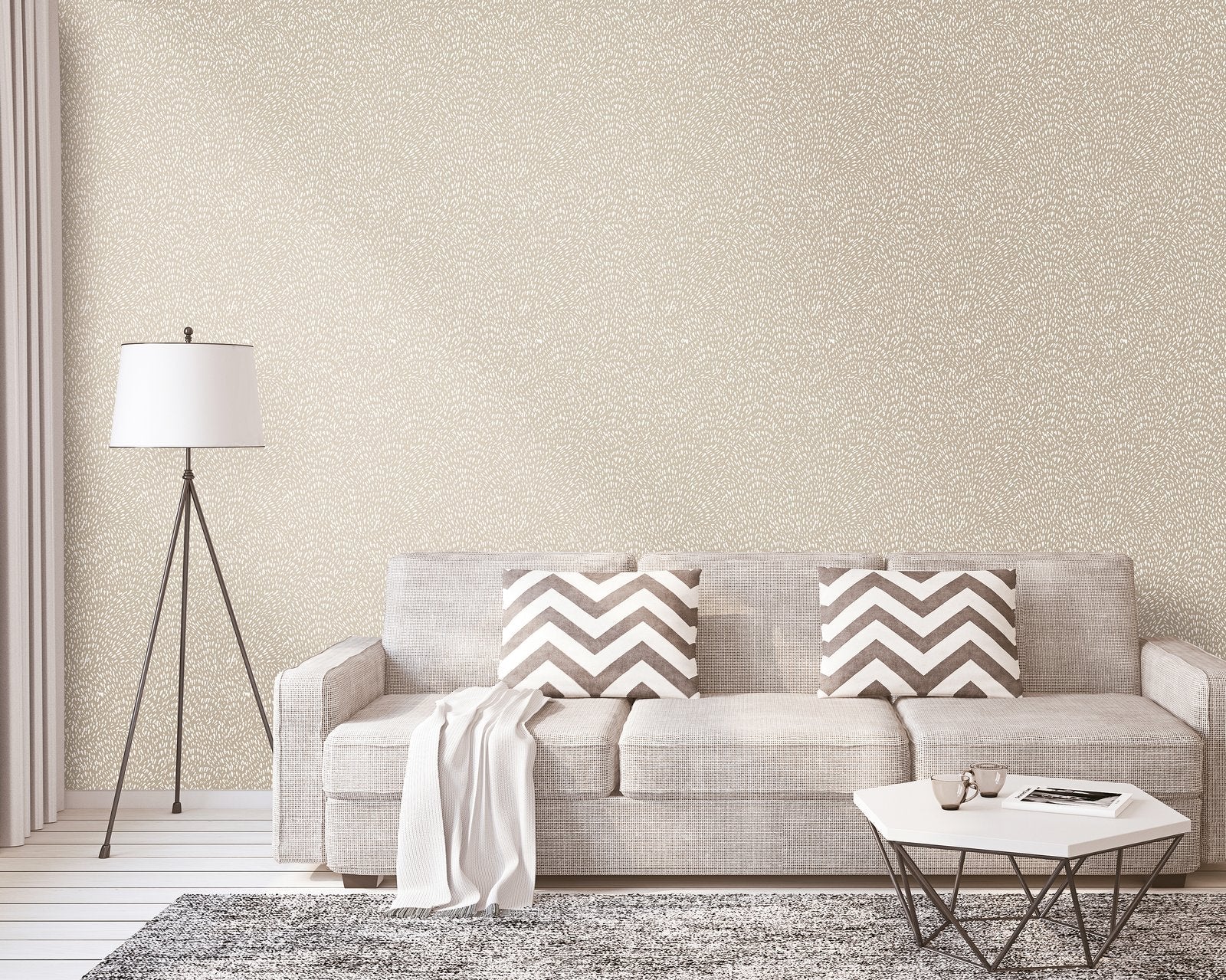 Fan Fleck wallpaper in cream color - pattern number DWP0363-03 - by Galerie in the Zen collection