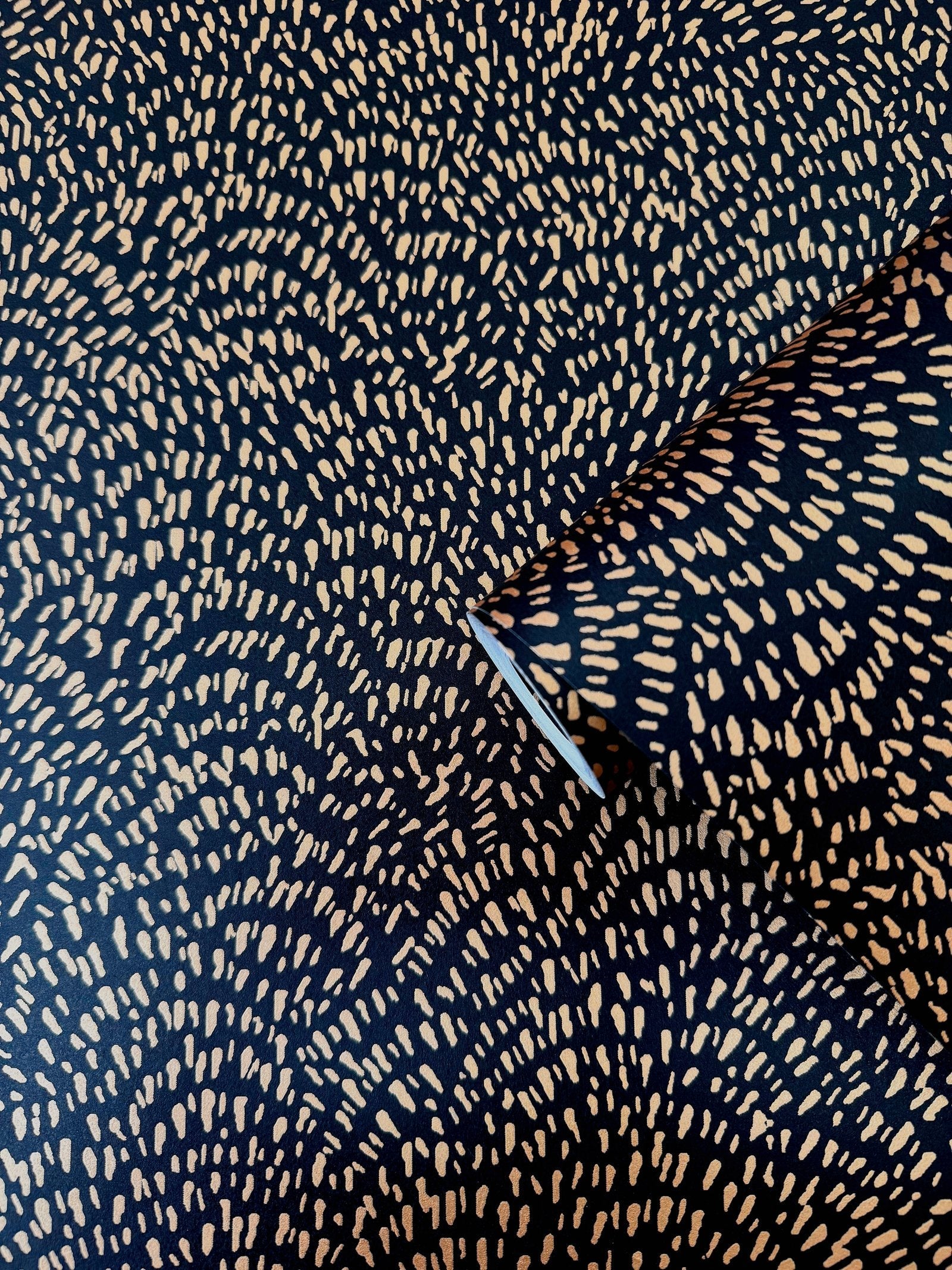 Fan Fleck wallpaper in rose gold color - pattern number DWP0363-09 - by Galerie in the Zen collection