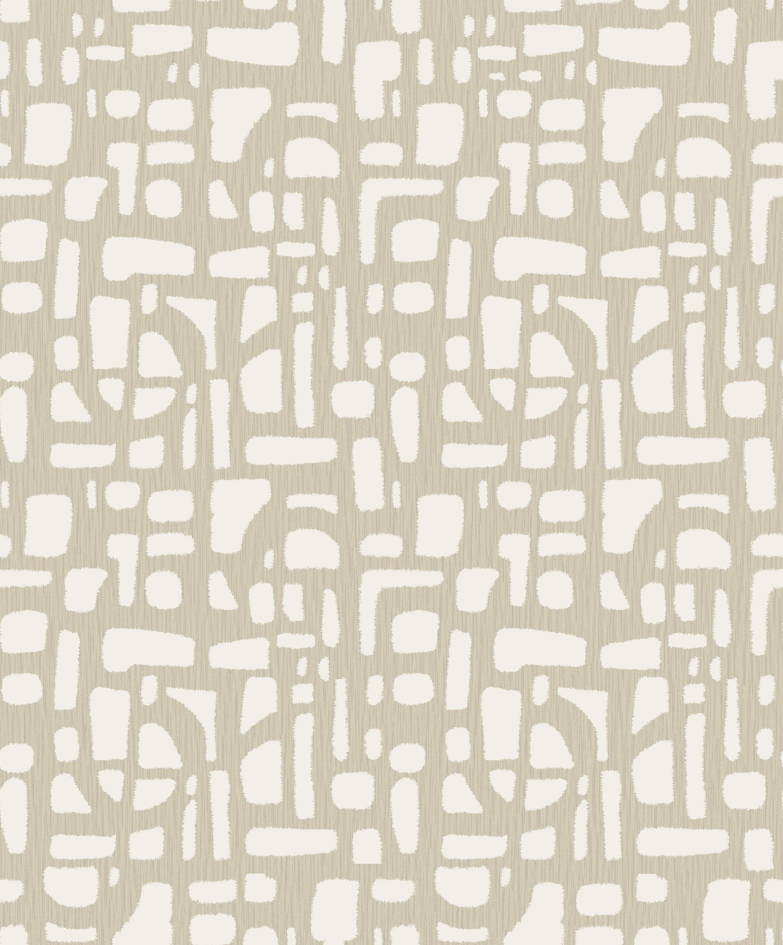 Chunky Geo wallpaper in cream color - pattern number DWP0364-02 - by Galerie in the Zen collection
