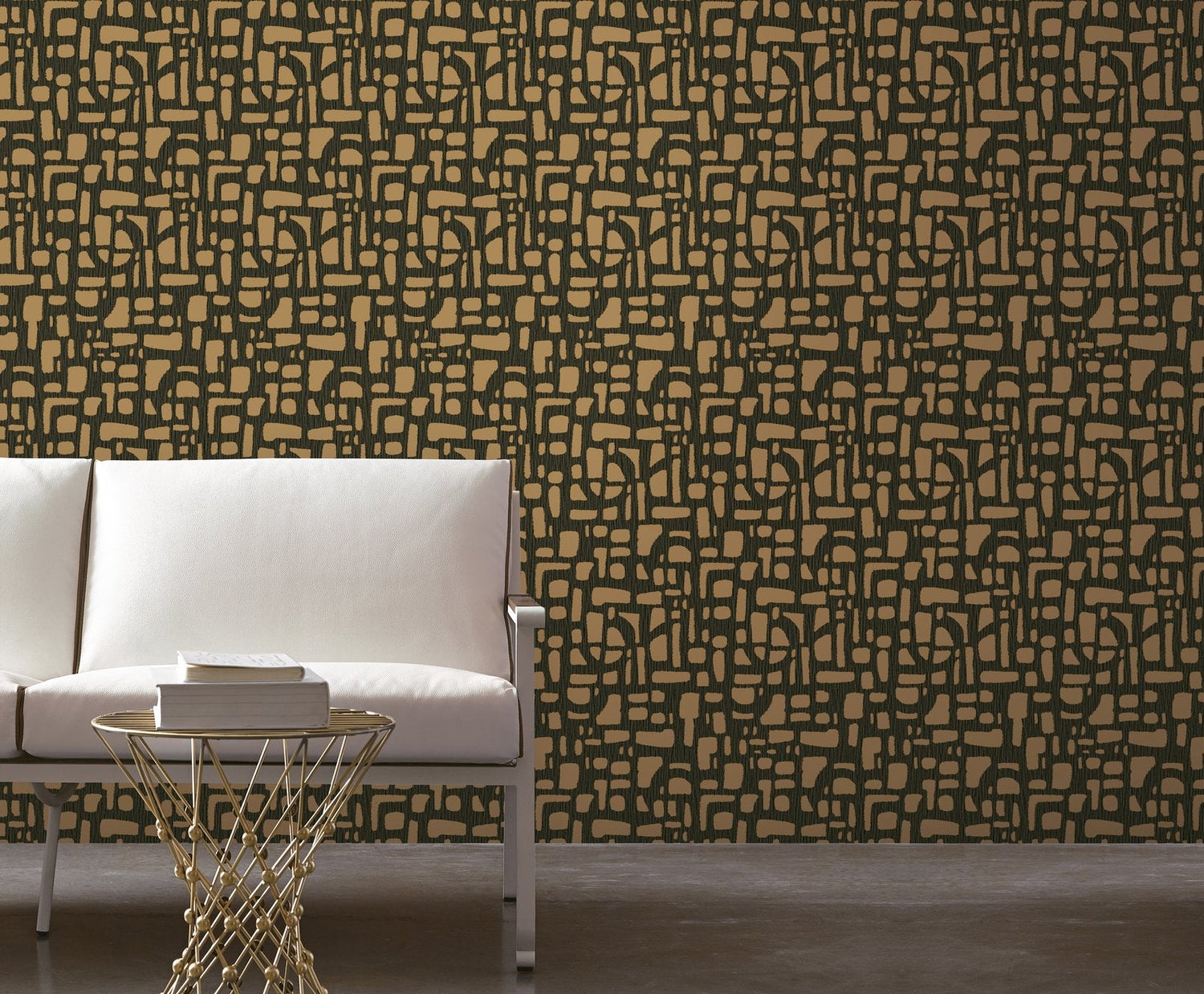 Chunky Geo wallpaper in silver grey color - pattern number DWP0364-04 - by Galerie in the Zen collection