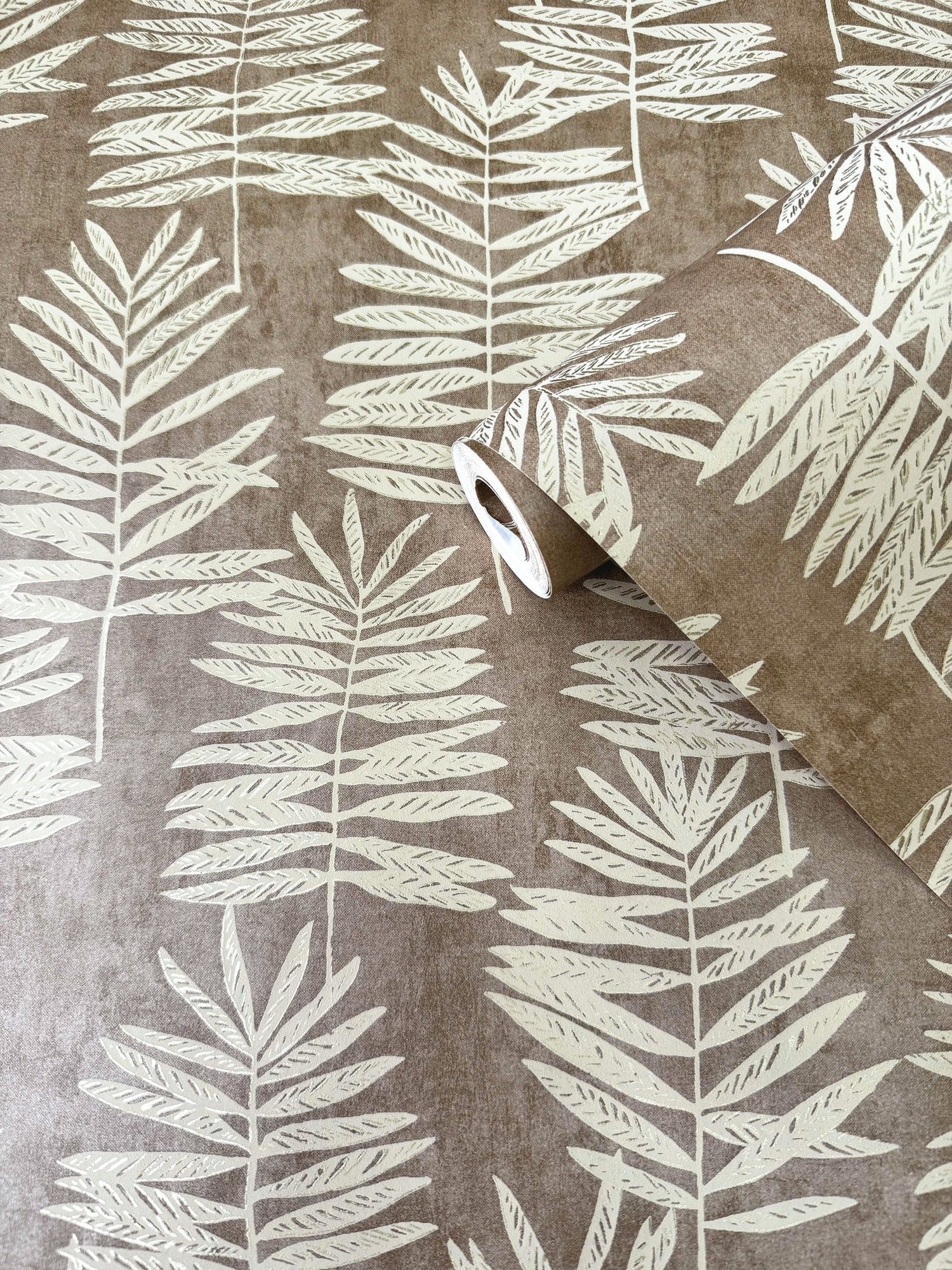 Tumbling Leaf wallpaper in bronze brown color - pattern number DWP0365-02 - by Galerie in the Zen collection