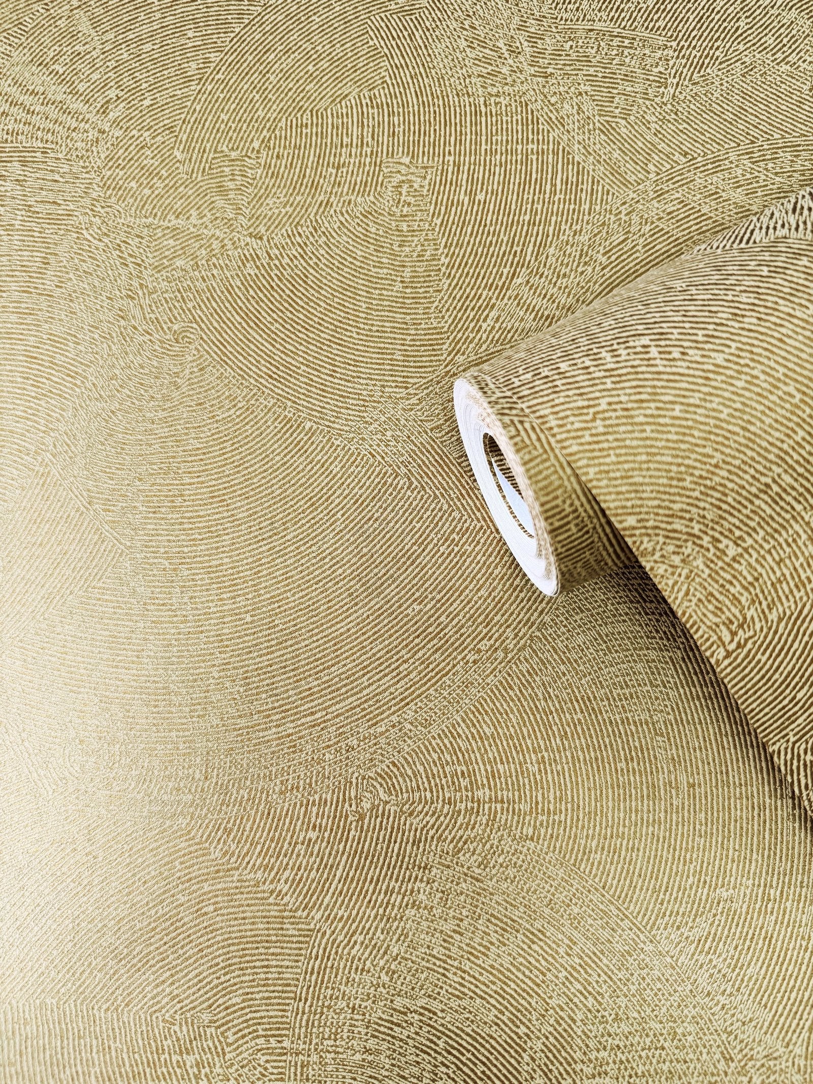 Plaster Fan wallpaper in gold color - pattern number DWP0366-04 - by Galerie in the Zen collection