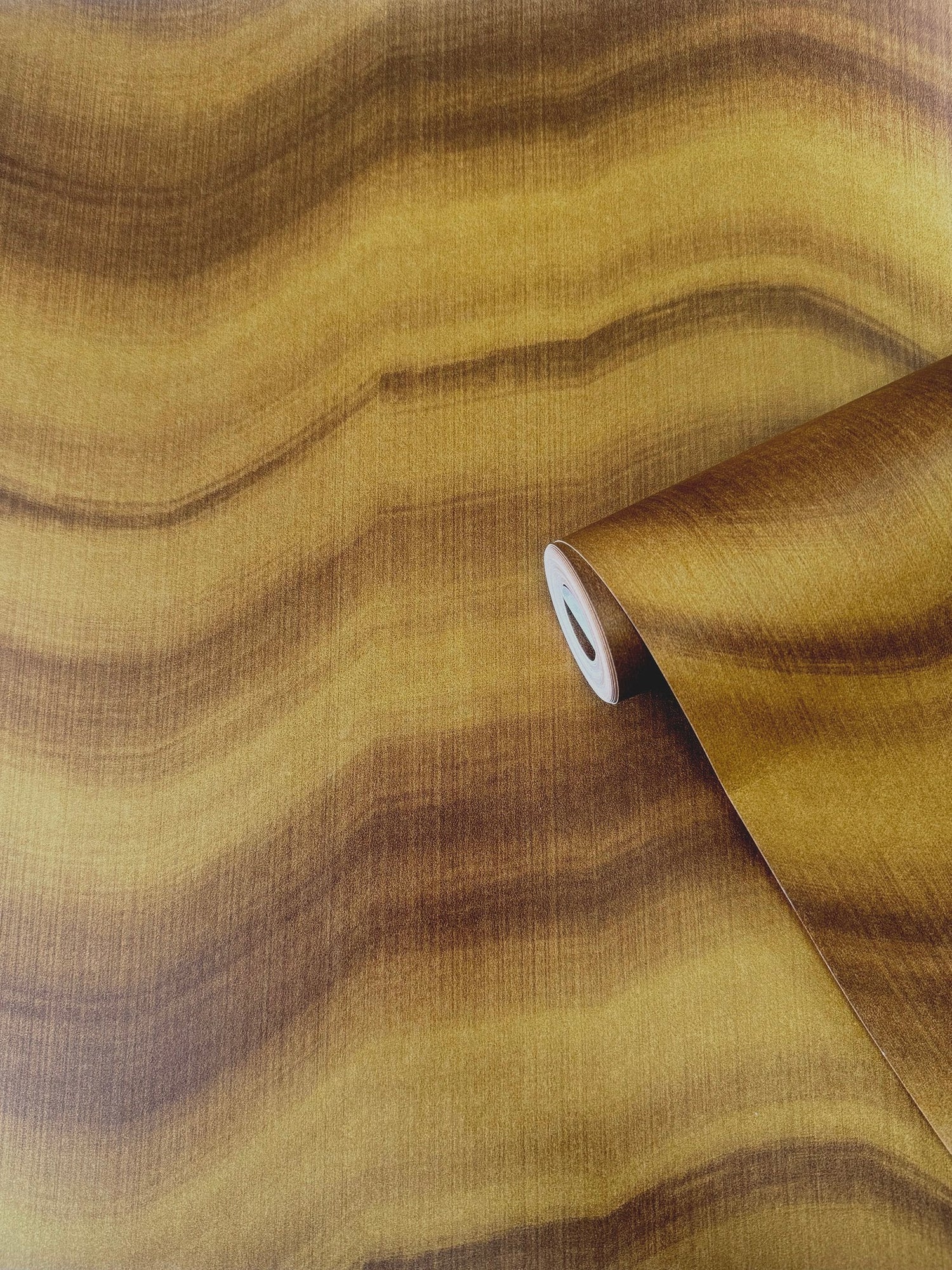 Cloudy Stripe wallpaper in gold color - pattern number DWP0367-03 - by Galerie in the Zen collection