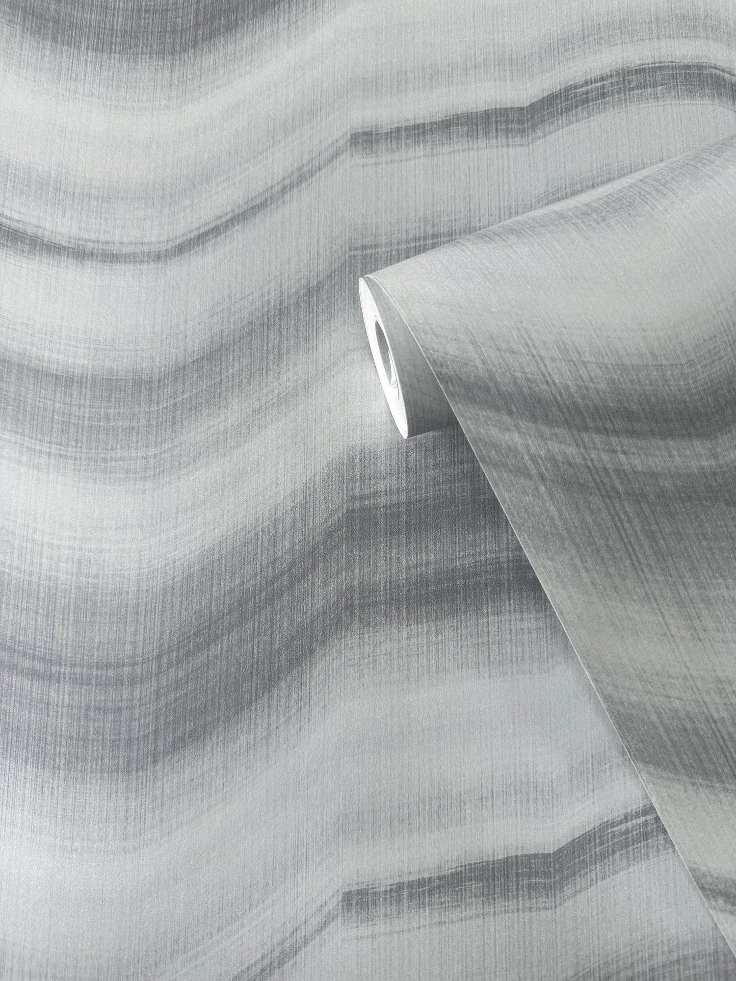 Cloudy Stripe wallpaper in silver grey color - pattern number DWP0367-04 - by Galerie in the Zen collection