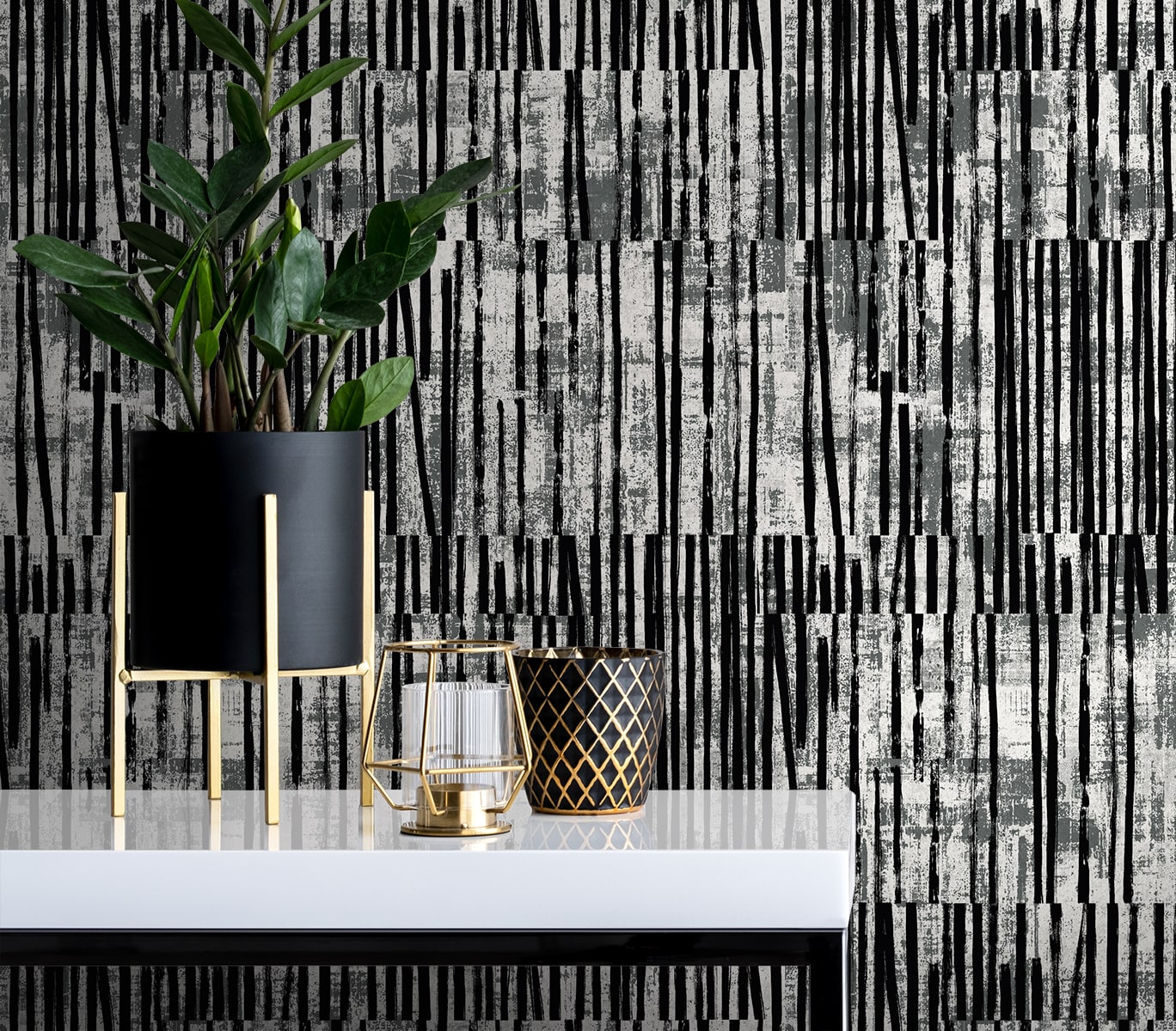 Serapha Lines wallpaper in piano color - pattern number EL20000 - by Seabrook in the Neutral Elements collection