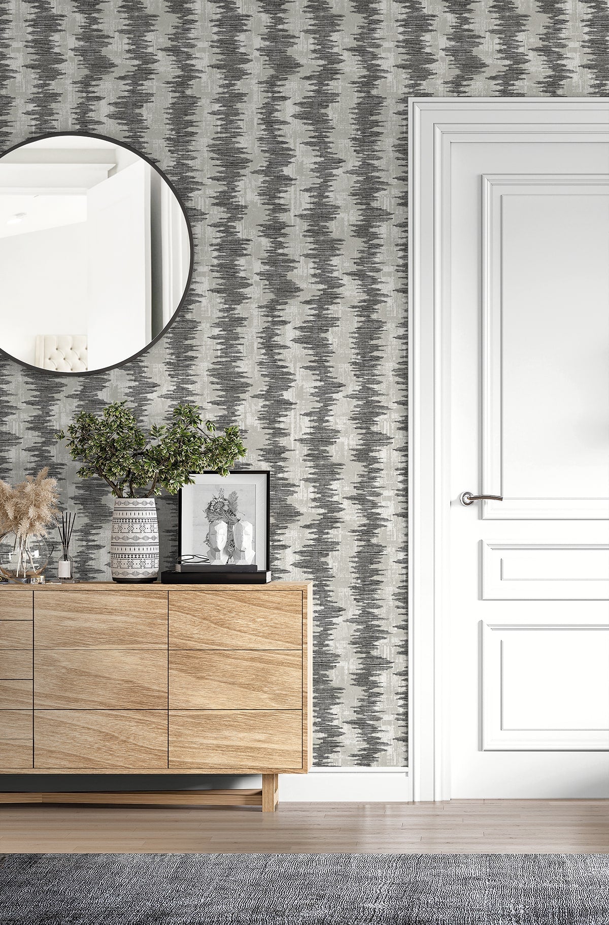 Noctara wallpaper in etch color - pattern number EL20200 - by Seabrook in the Neutral Elements collection
