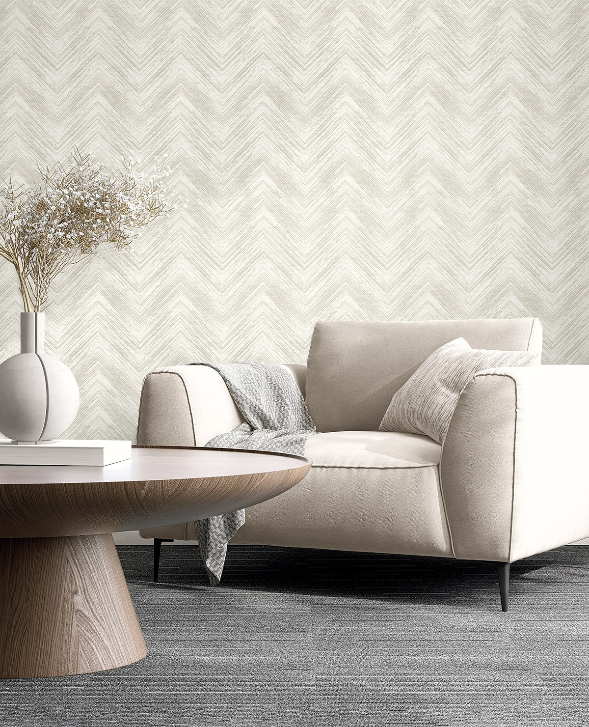 Elisiana wallpaper in buttercream color - pattern number EL20407 - by Seabrook in the Neutral Elements collection