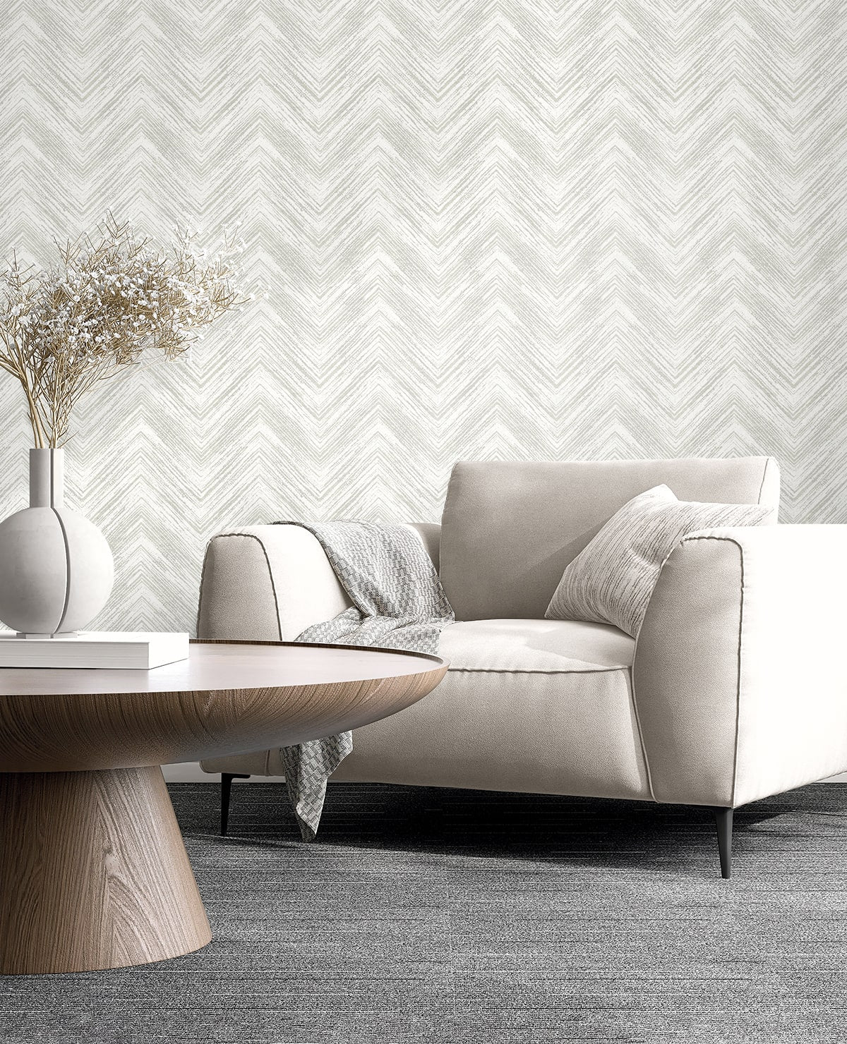Elisiana wallpaper in ivory color - pattern number EL20410 - by Seabrook in the Neutral Elements collection