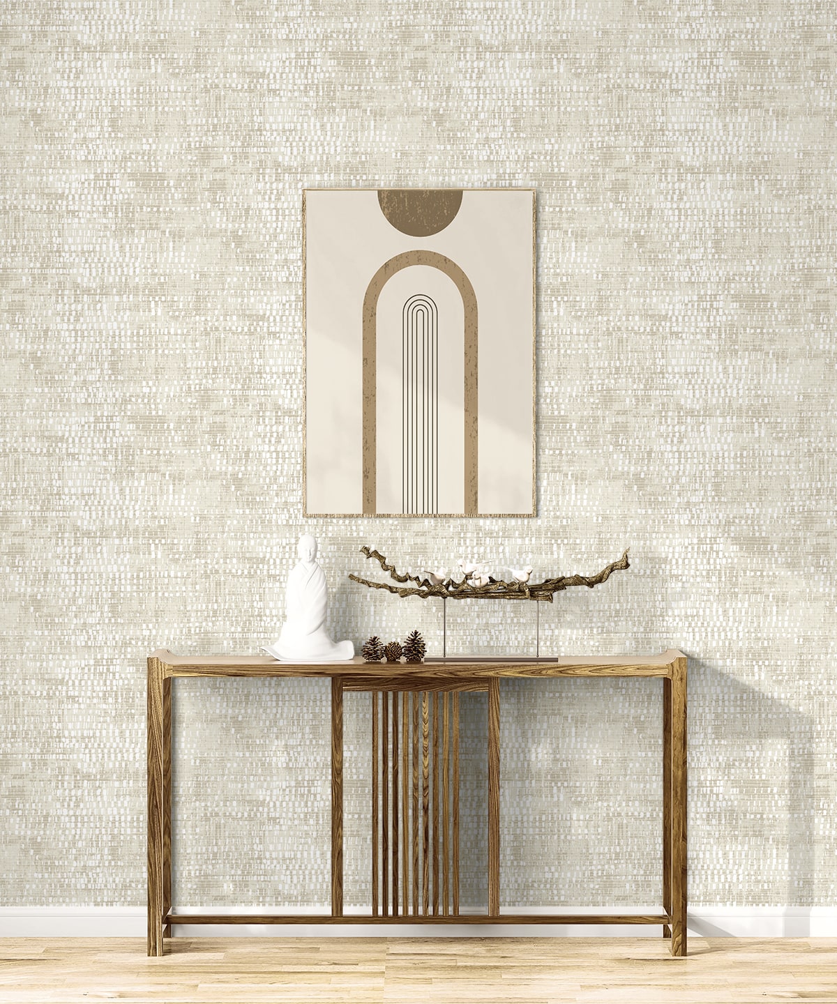 Nimbus fabric in oat color - pattern number EL20705 - by Seabrook in the Neutral Elements collection