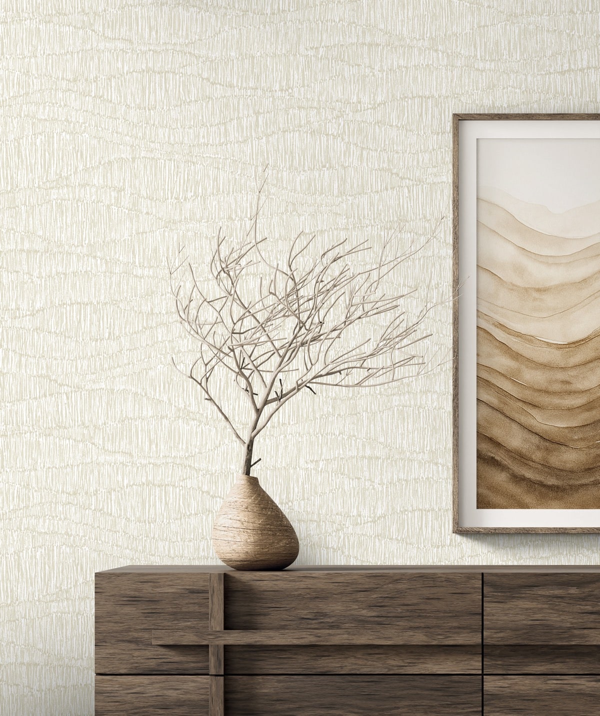 Tatiana Waves wallpaper in sand color - pattern number EL20807 - by Seabrook in the Neutral Elements collection