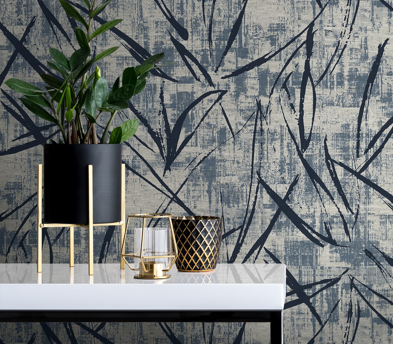 Luneth wallpaper in aegean blue color - pattern number EL20902 - by Seabrook in the Neutral Elements collection