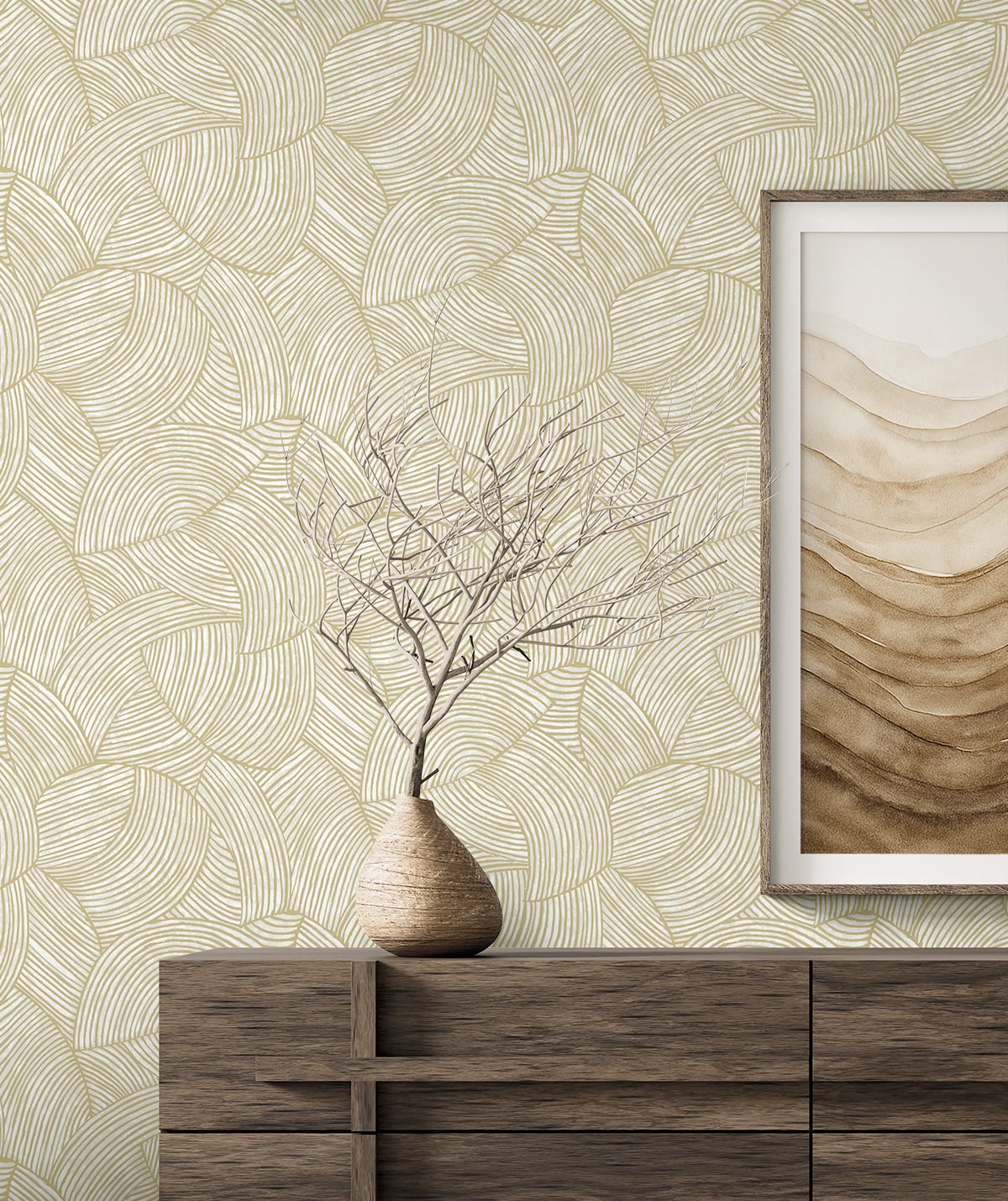 Stellara wallpaper in honeycomb color - pattern number EL21017 - by Seabrook in the Neutral Elements collection