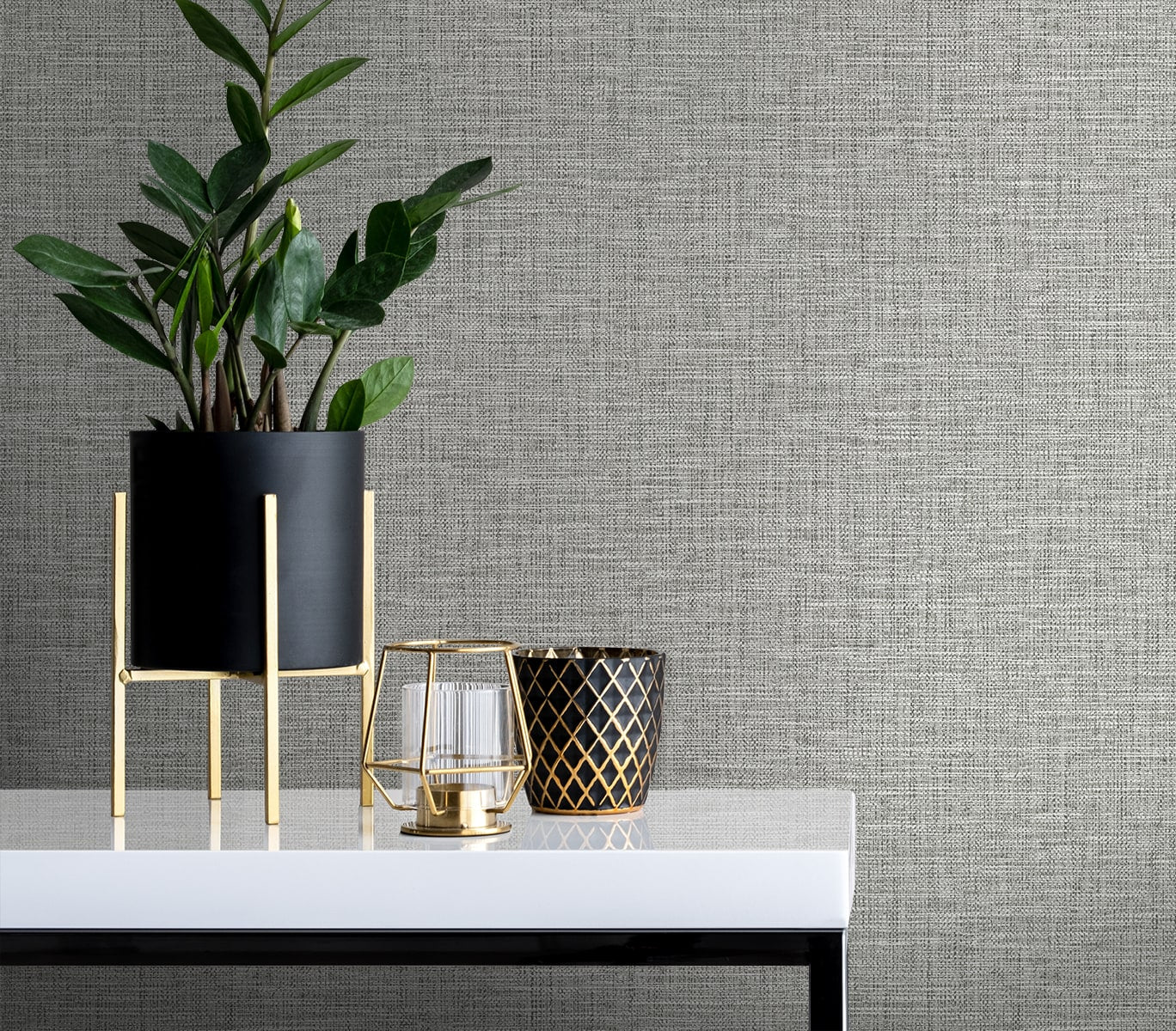 Opalind wallpaper in stone color - pattern number EL21208 - by Seabrook in the Neutral Elements collection