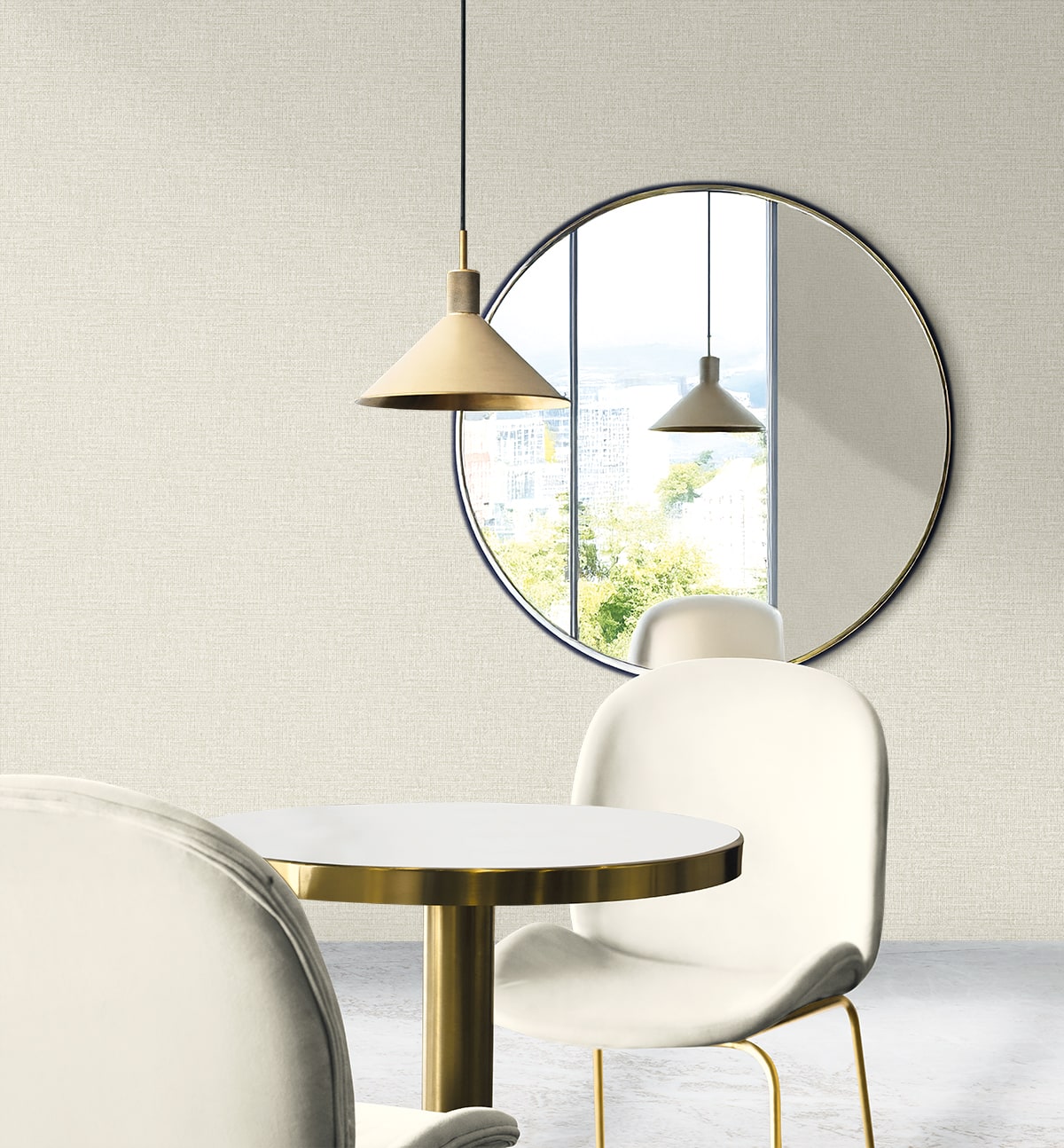 Aureline wallpaper in natural color - pattern number EL21305 - by Seabrook in the Neutral Elements collection