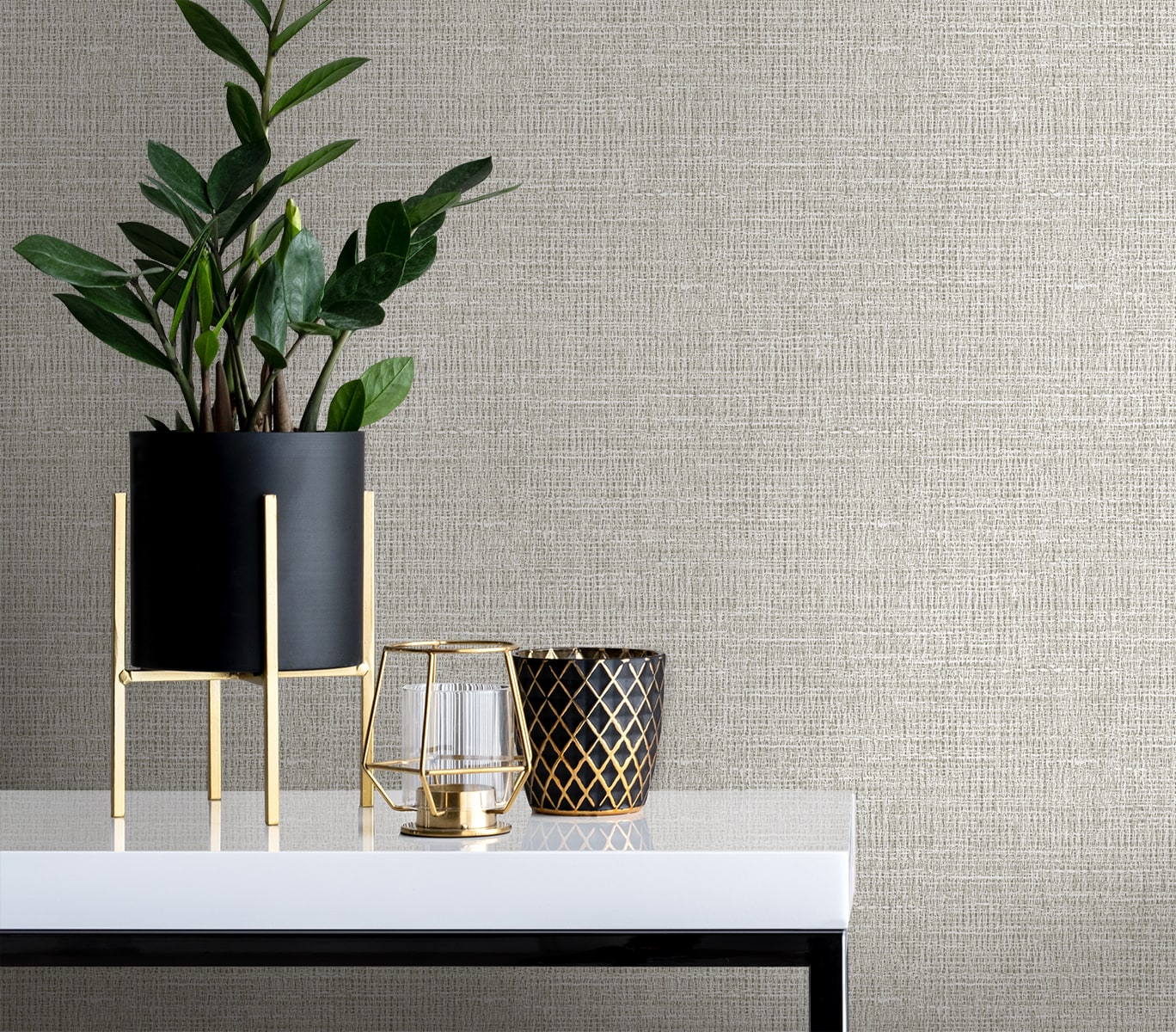 Aureline wallpaper in light grey color - pattern number EL21308 - by Seabrook in the Neutral Elements collection