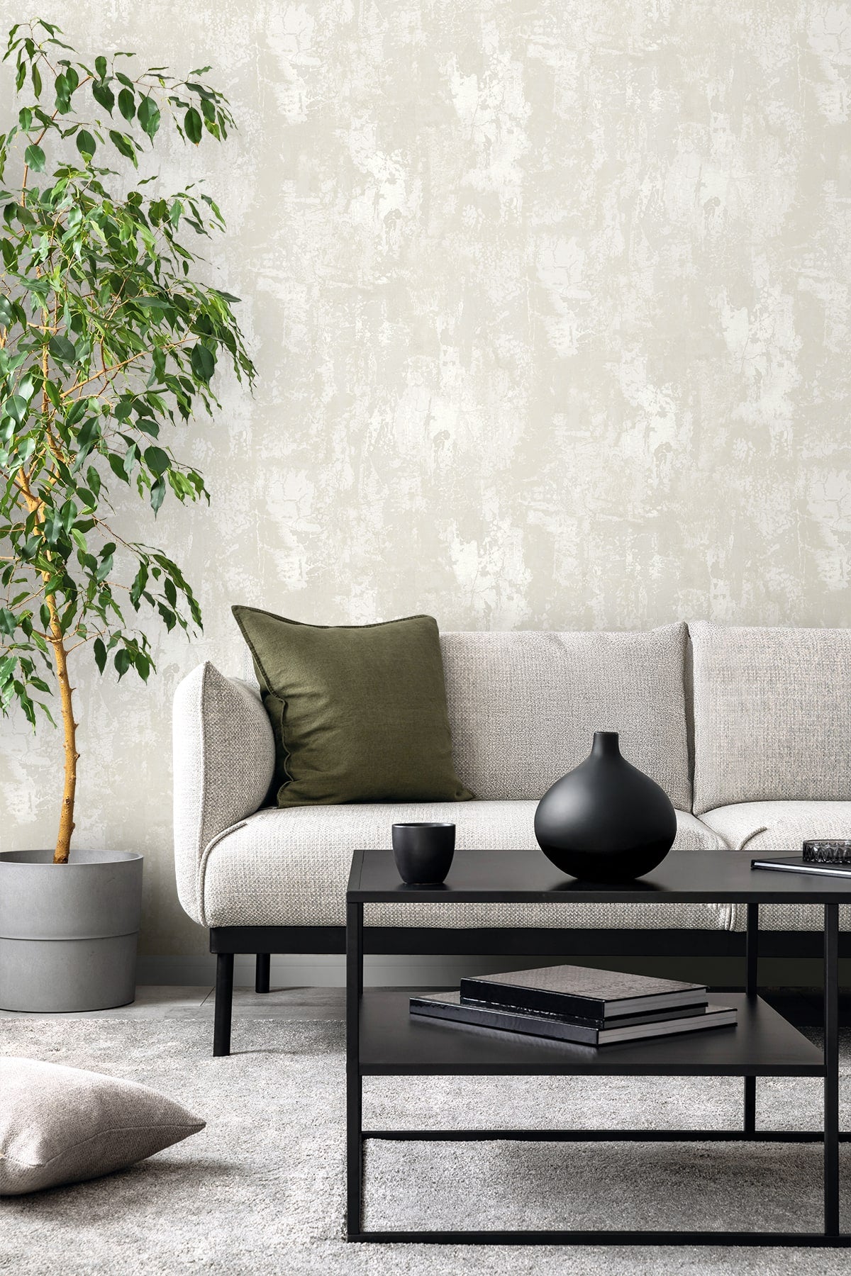 Nymera wallpaper in moon color - pattern number EL21407 - by Seabrook in the Neutral Elements collection