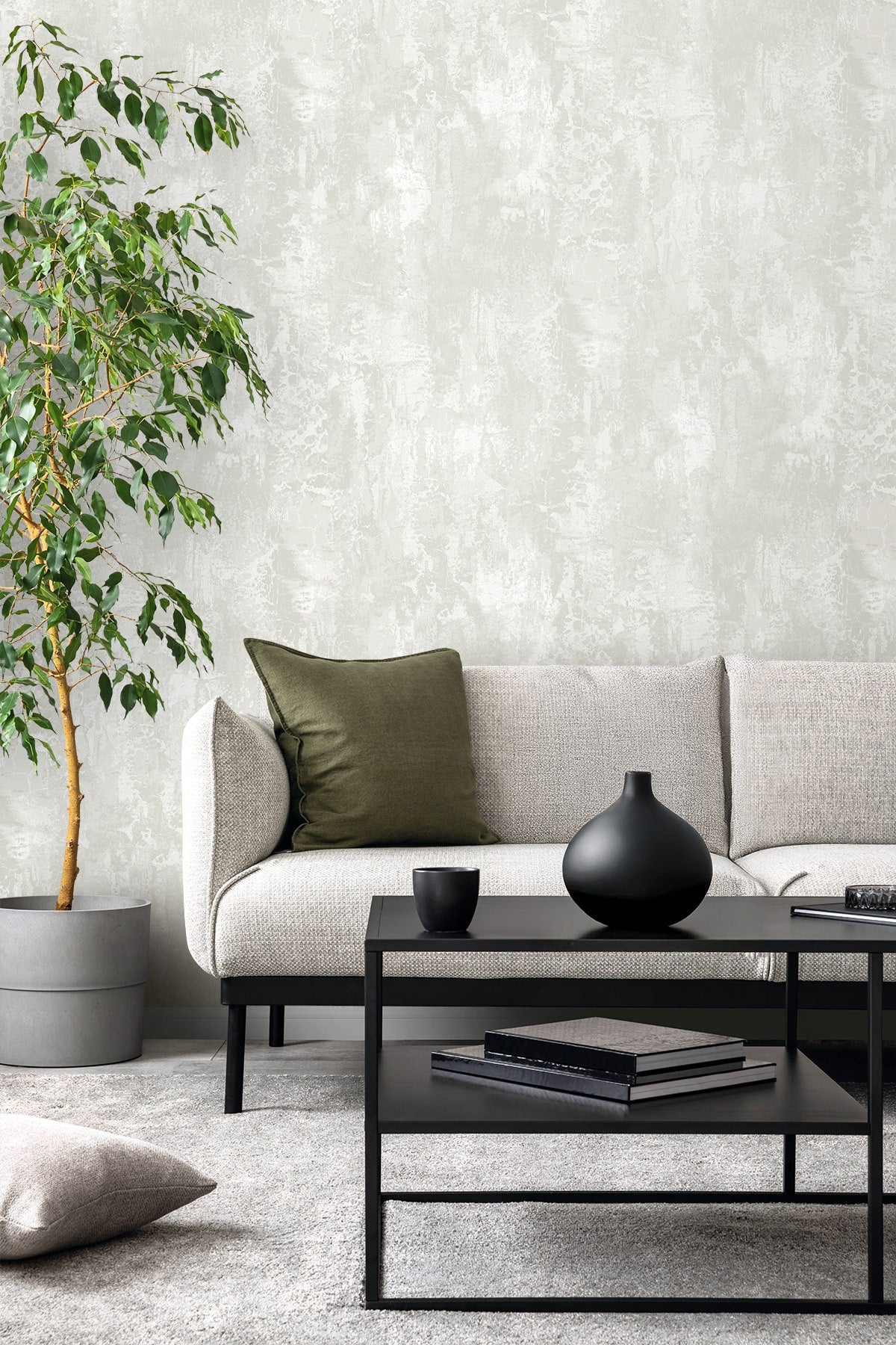 Nymera wallpaper in frost color - pattern number EL21410 - by Seabrook in the Neutral Elements collection