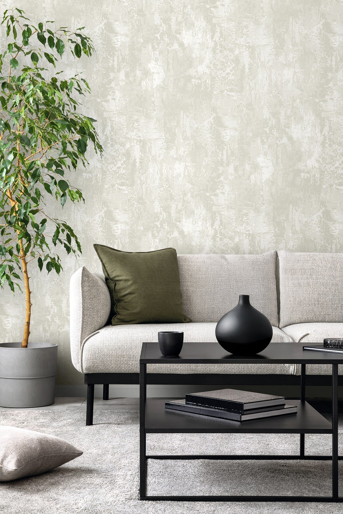 Nymera wallpaper in snow color - pattern number EL21420 - by Seabrook in the Neutral Elements collection