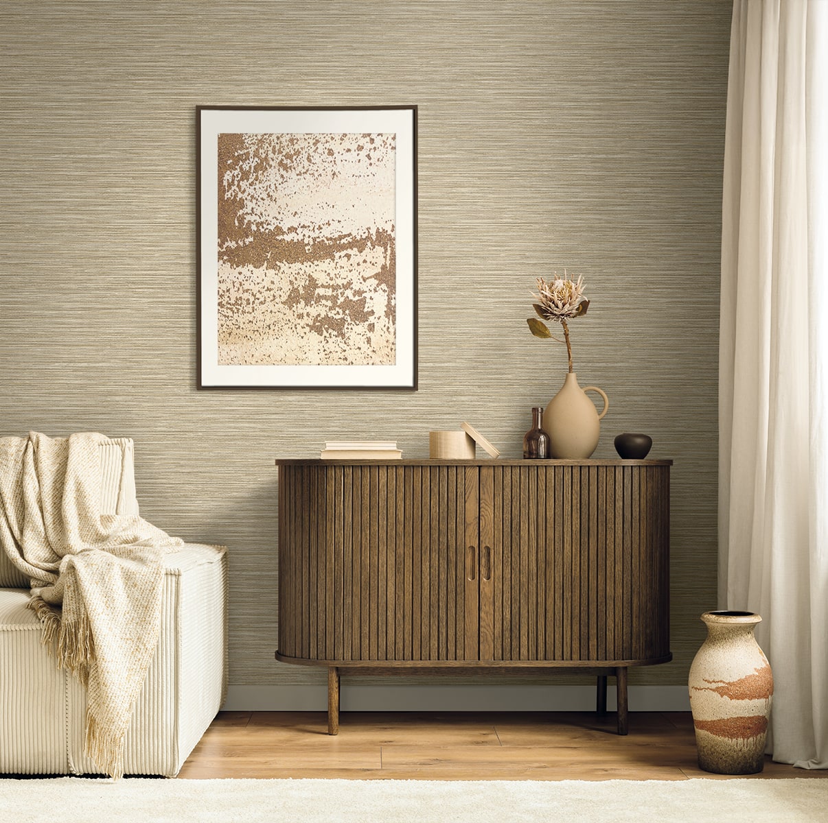 Savanna Wallpaper in beach color - pattern number EN40007 - by Seabrook in the Natural Grass Textures collection