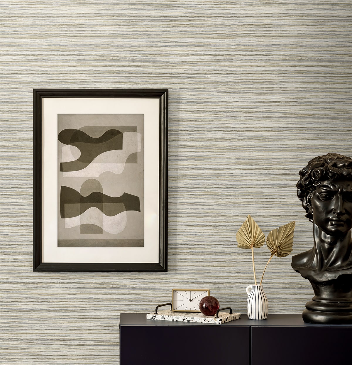 Savanna Wallpaper in fog color - pattern number EN40008 - by Seabrook in the Natural Grass Textures collection