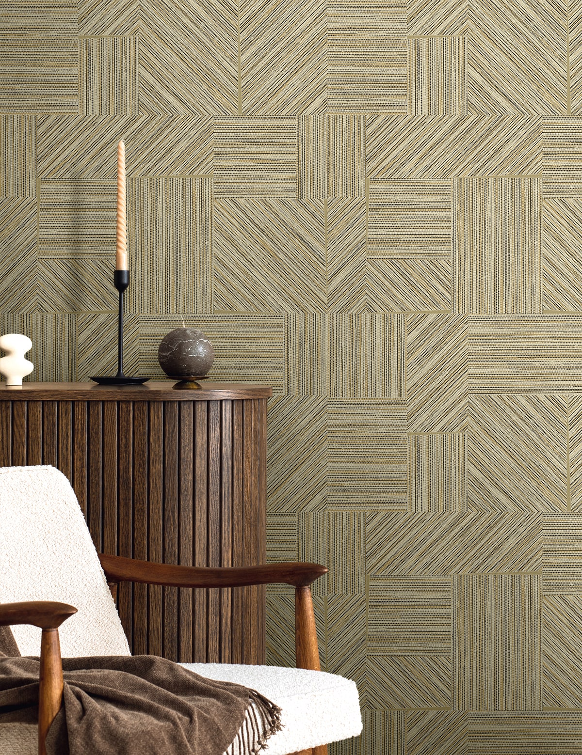 Husk Wallpaper in toasted almond color - pattern number EN40115 - by Seabrook in the Natural Grass Textures collection