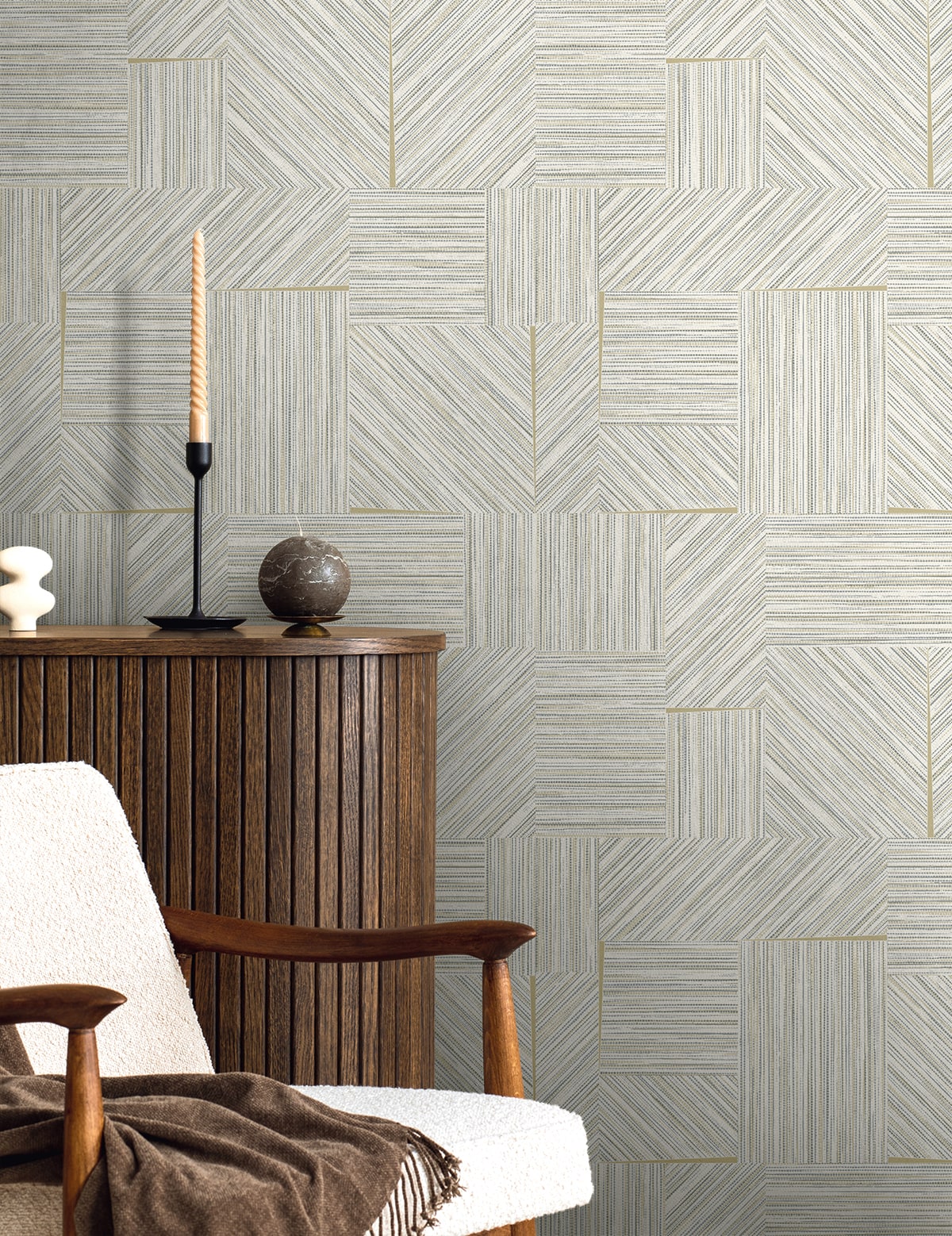 Husk Wallpaper in dove wing color - pattern number EN40118 - by Seabrook in the Natural Grass Textures collection