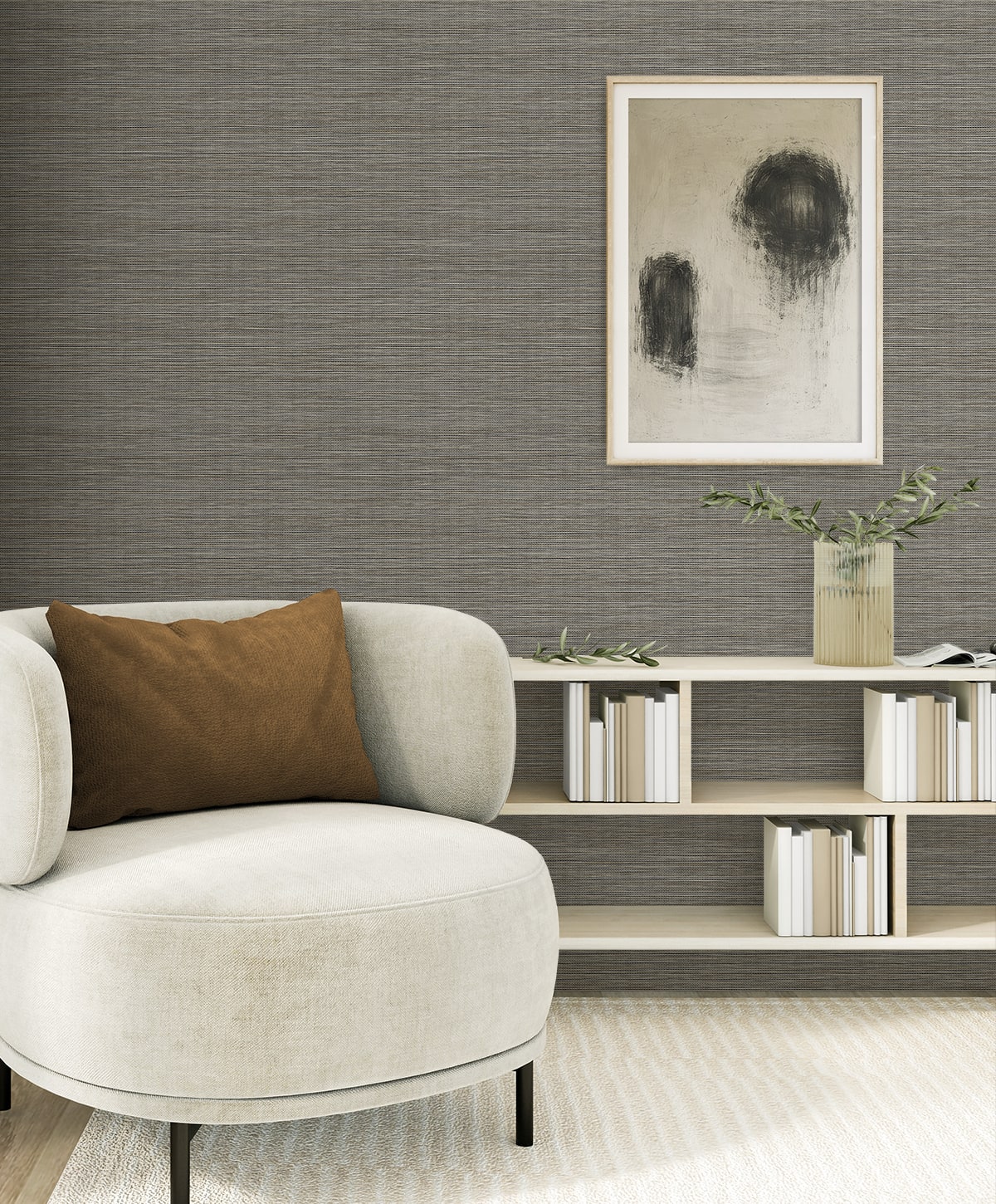Sisa Wallpaper in brunette color - pattern number EN40200 - by Seabrook in the Natural Grass Textures collection