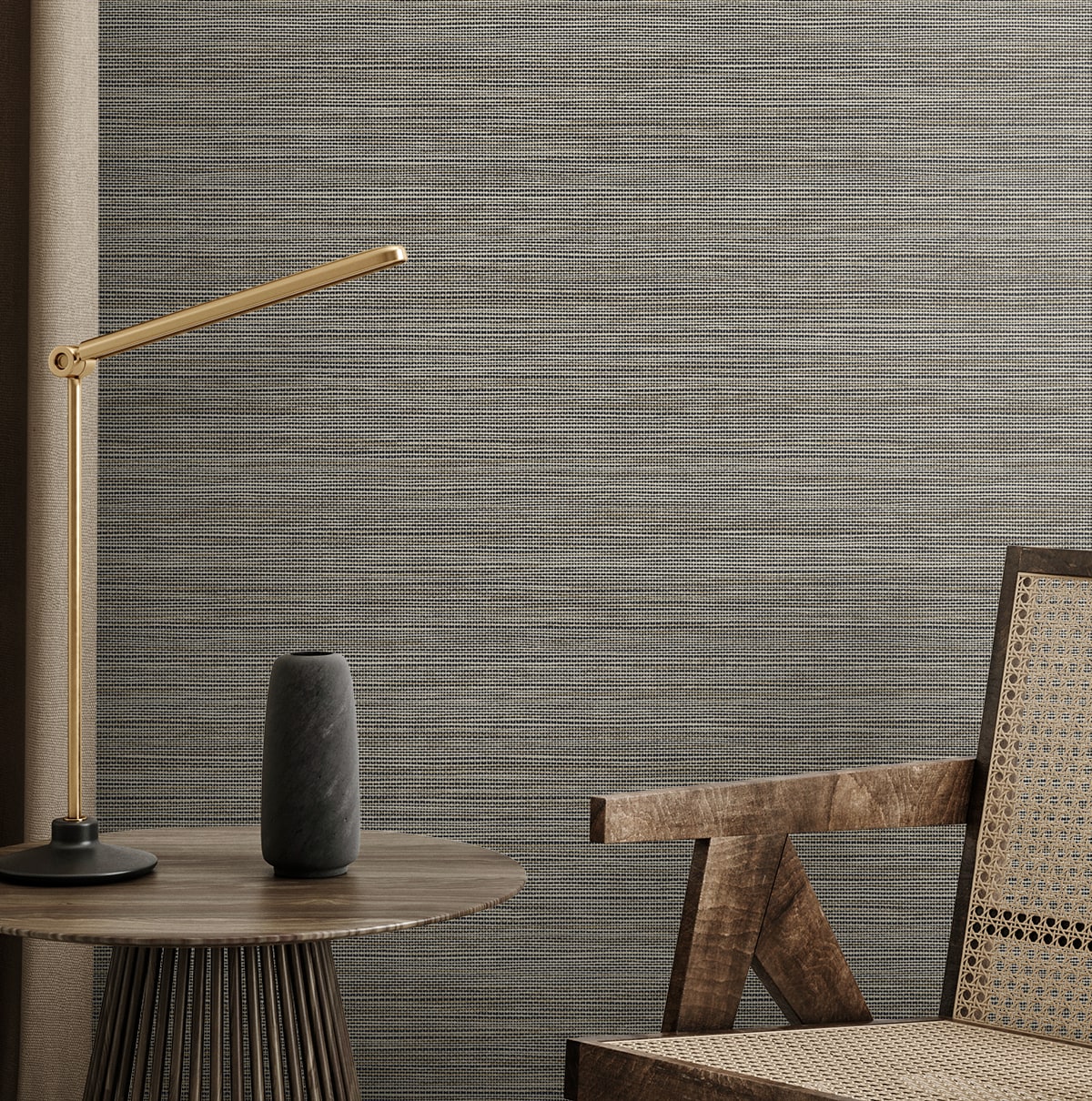 Sisa Wallpaper in brunette color - pattern number EN40200 - by Seabrook in the Natural Grass Textures collection