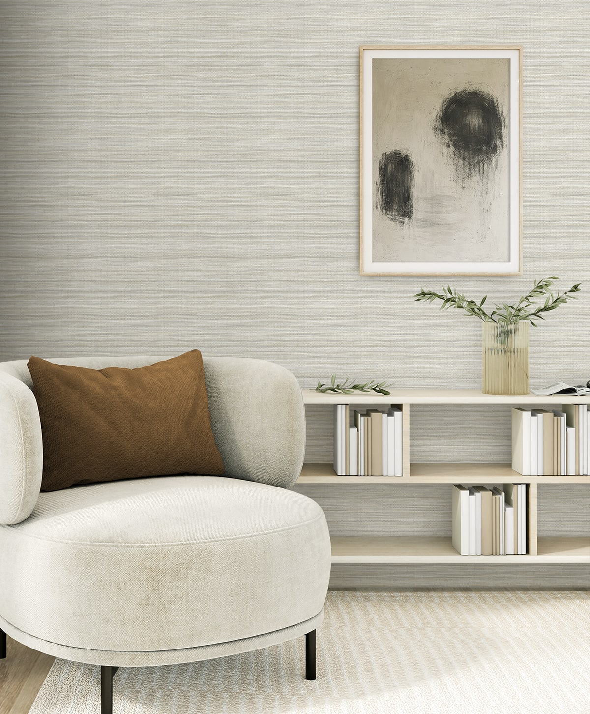 Sisa Wallpaper in fog color - pattern number EN40205 - by Seabrook in the Natural Grass Textures collection