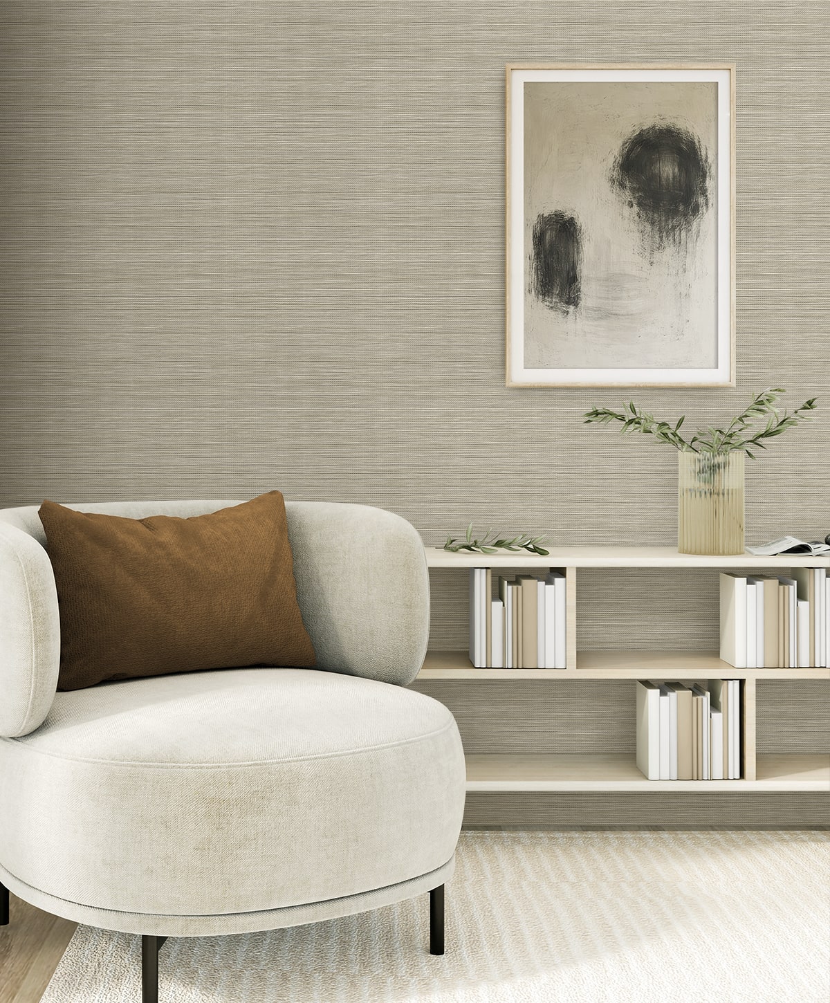 Sisa Wallpaper in owlet color - pattern number EN40207 - by Seabrook in the Natural Grass Textures collection