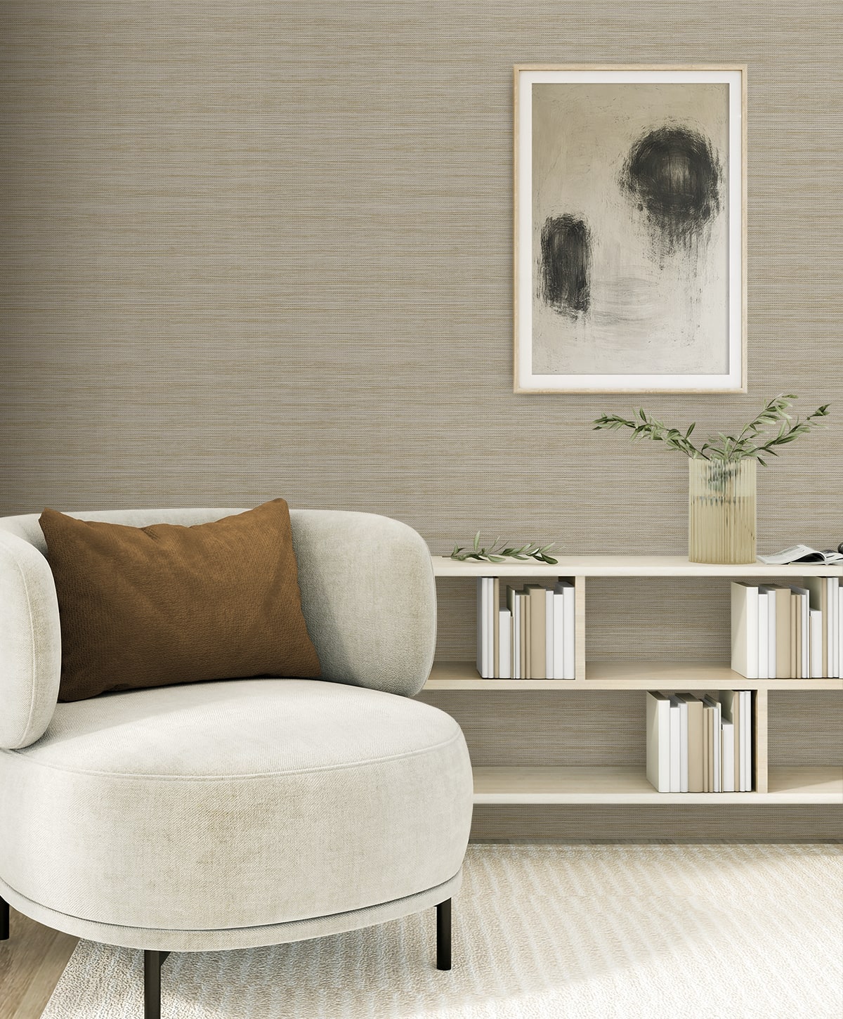 Sisa Wallpaper in dune color - pattern number EN40227 - by Seabrook in the Natural Grass Textures collection