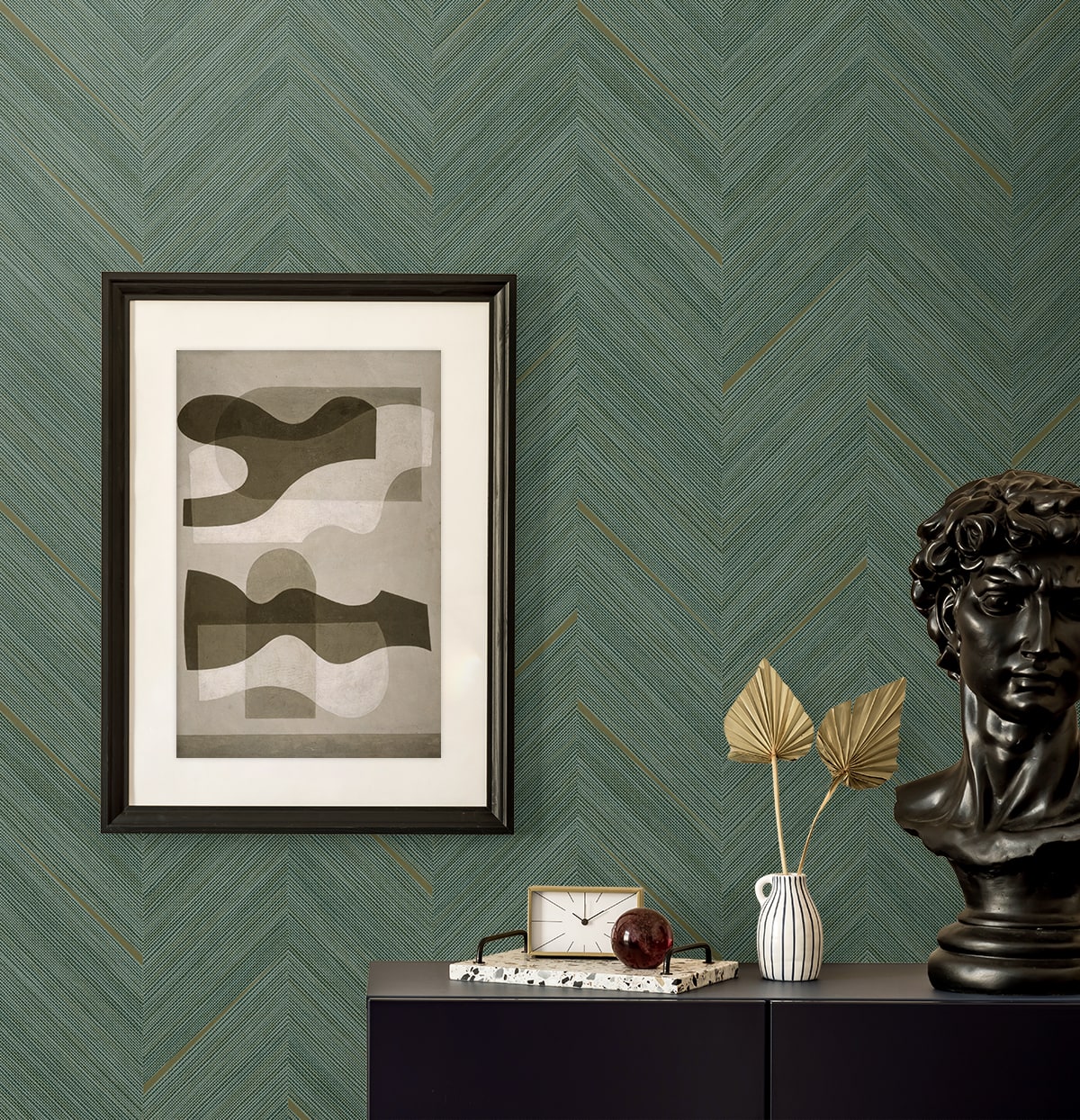 Strand Wallpaper in emerald color - pattern number EN40304 - by Seabrook in the Natural Grass Textures collection