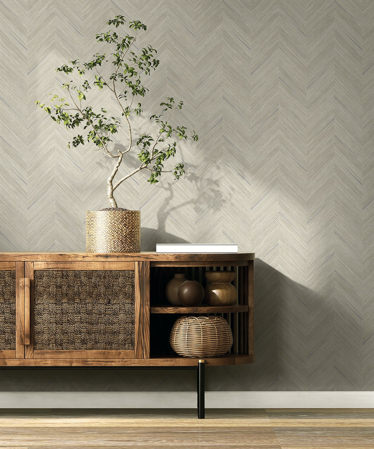 Strand Wallpaper in macadamia color - pattern number EN40305 - by Seabrook in the Natural Grass Textures collection
