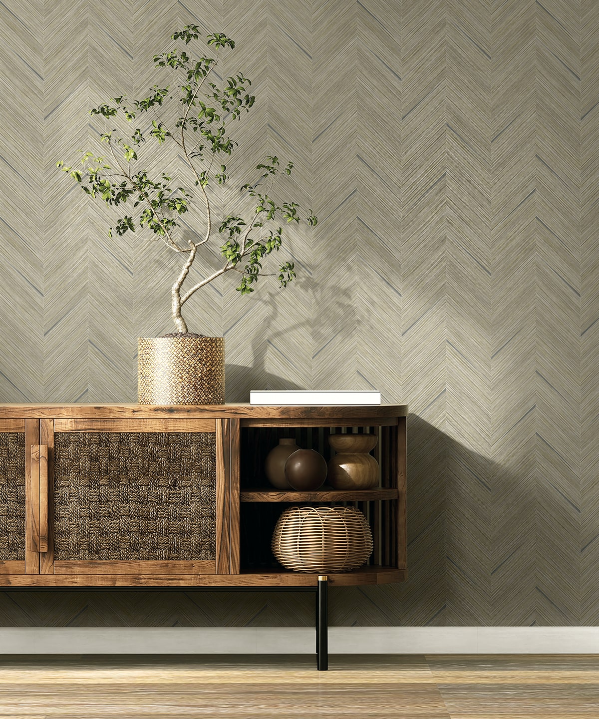 Strand Wallpaper in almond color - pattern number EN40307 - by Seabrook in the Natural Grass Textures collection