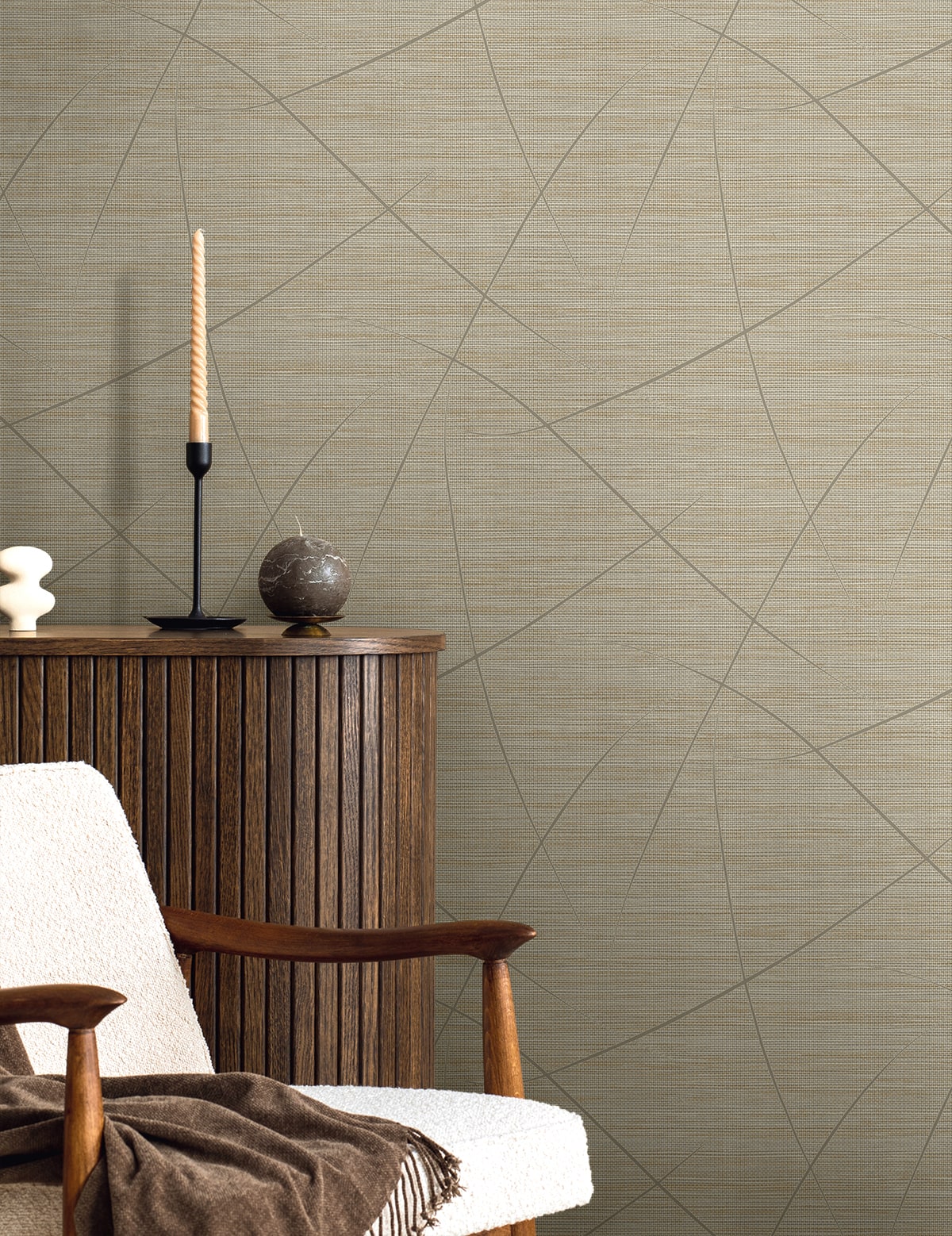 Bract Wallpaper in caramel color - pattern number EN40407 - by Seabrook in the Natural Grass Textures collection