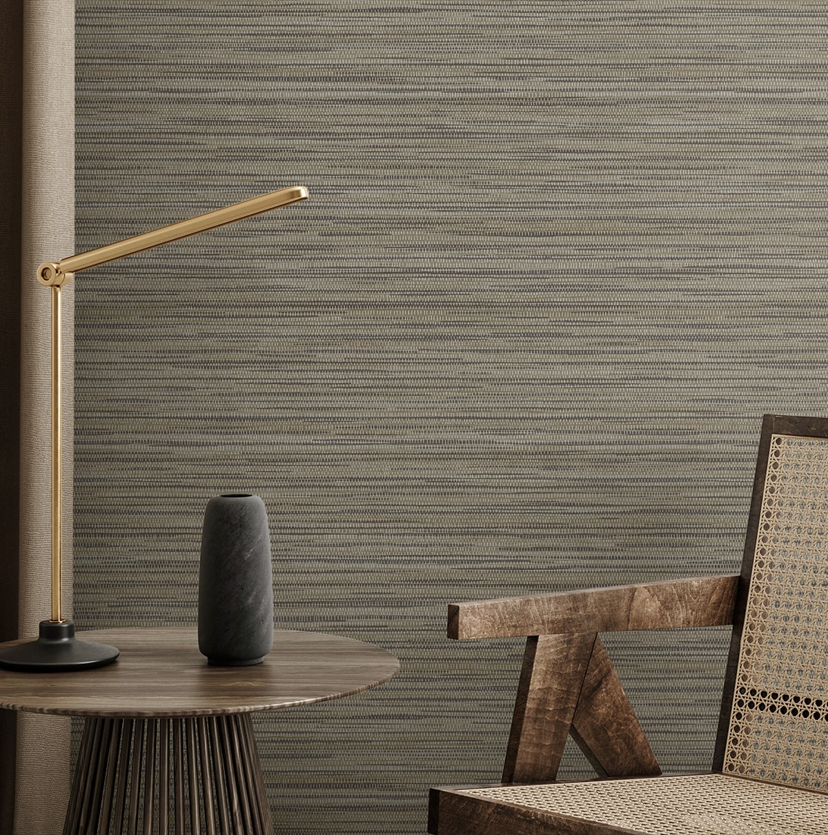 Canebrush Wallpaper in oyster shell color - pattern number EN40500 - by Seabrook in the Natural Grass Textures collection