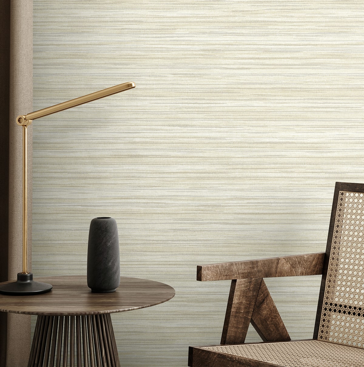Canebrush Wallpaper in hint of the sea color - pattern number EN40504 - by Seabrook in the Natural Grass Textures collection