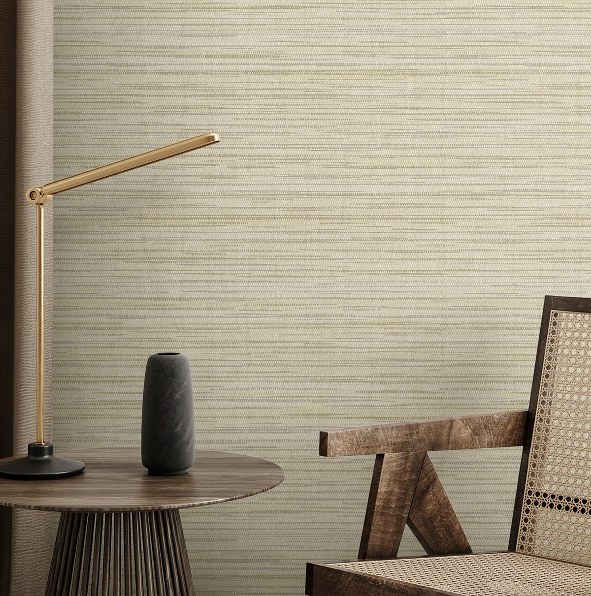 Canebrush Wallpaper in bone color - pattern number EN40507 - by Seabrook in the Natural Grass Textures collection