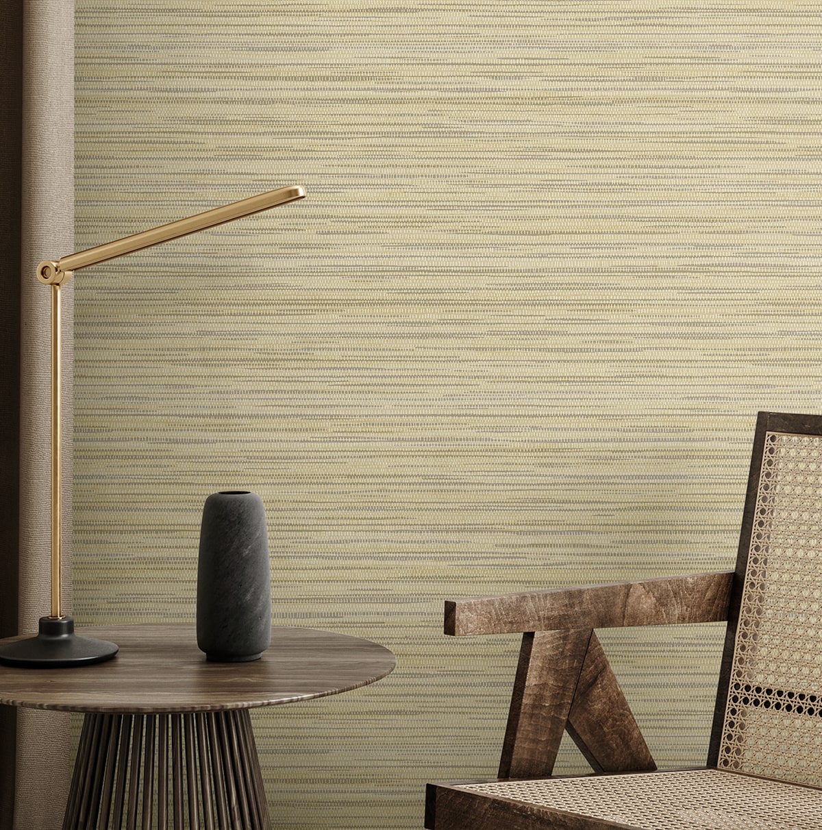 Canebrush Wallpaper in wheat color - pattern number EN40515 - by Seabrook in the Natural Grass Textures collection