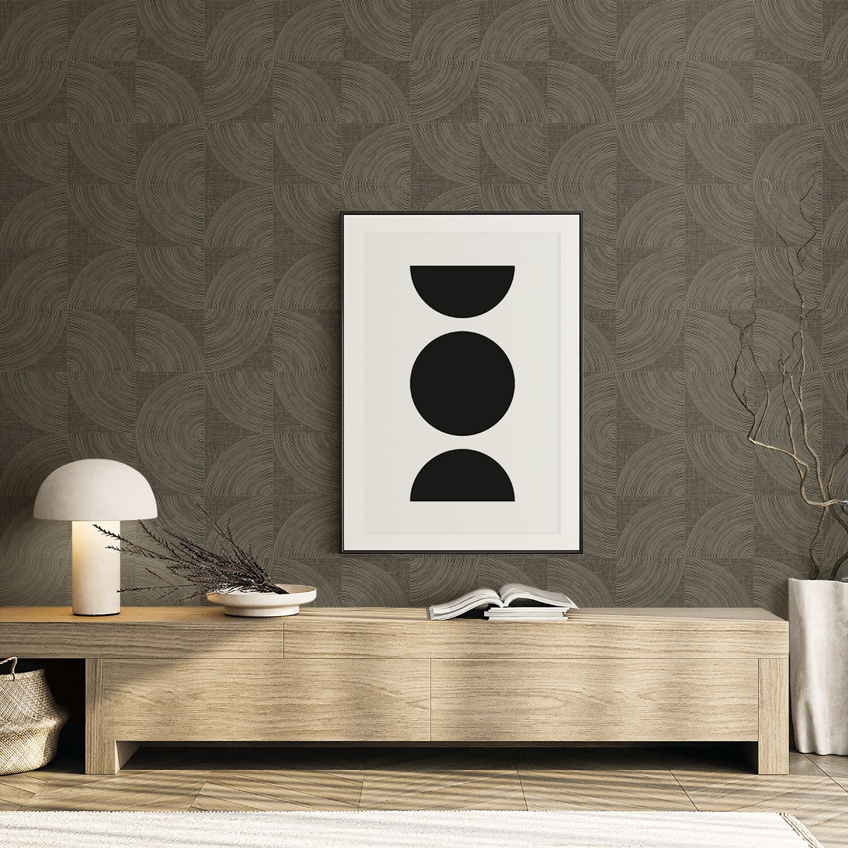 Coir Wallpaper in black pepper color - pattern number EN40606 - by Seabrook in the Natural Grass Textures collection