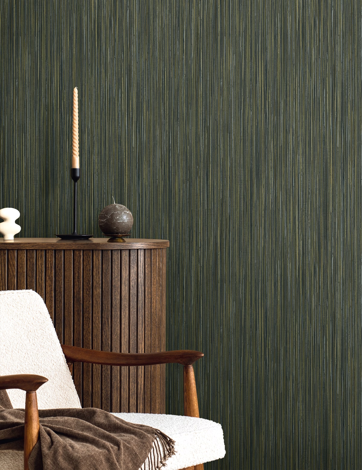 Vireo Wallpaper in emerald color - pattern number EN40704 - by Seabrook in the Natural Grass Textures collection