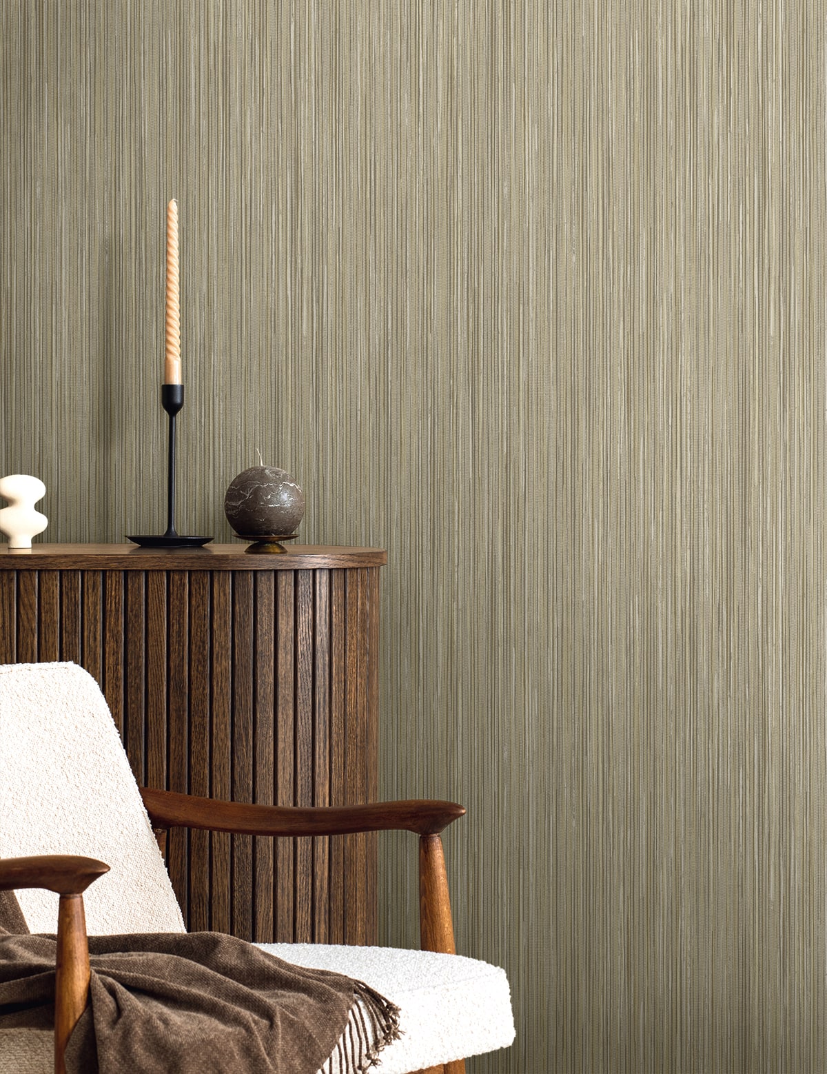 Vireo Wallpaper in caramel color - pattern number EN40705 - by Seabrook in the Natural Grass Textures collection