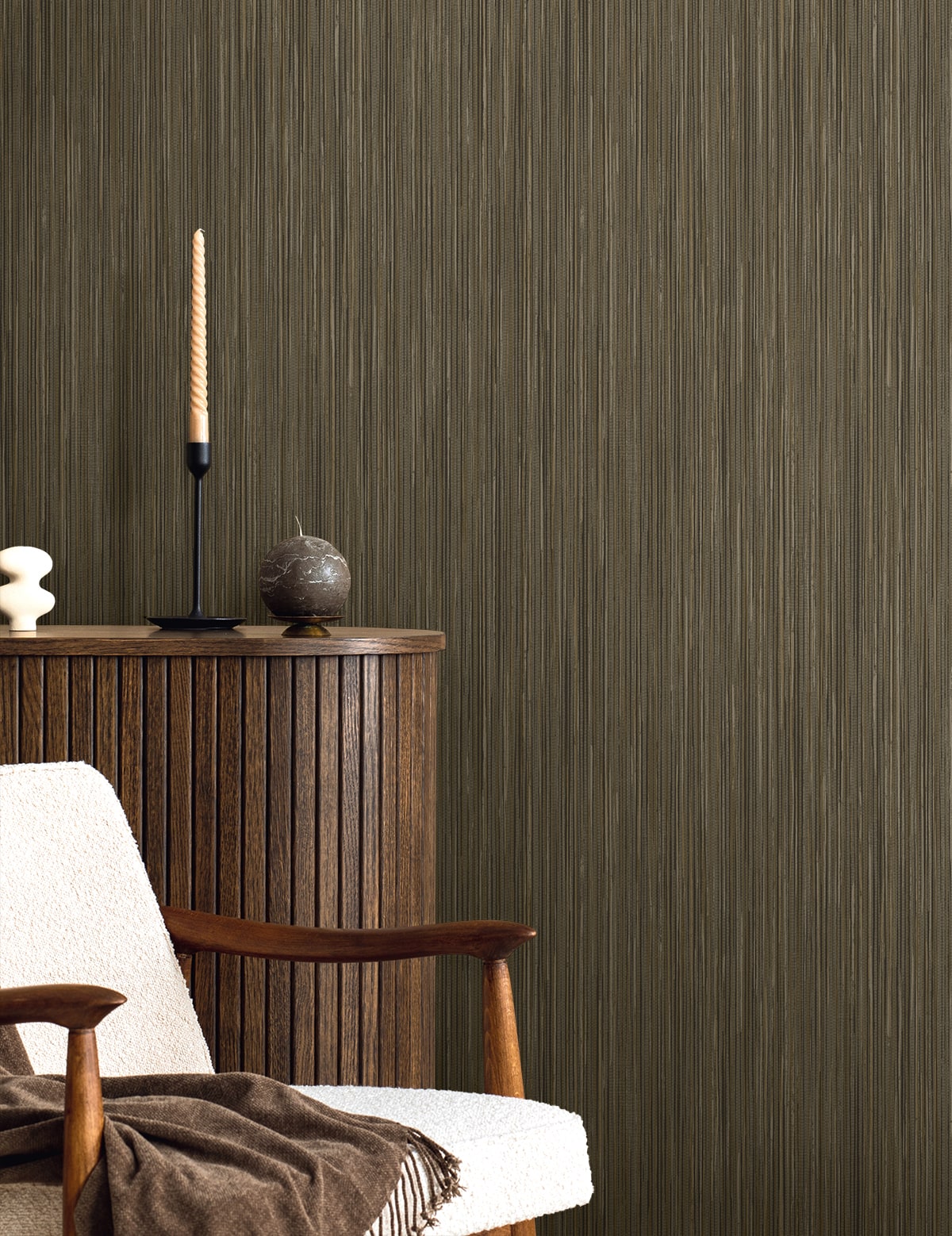 Vireo Wallpaper in brownstone color - pattern number EN40706 - by Seabrook in the Natural Grass Textures collection