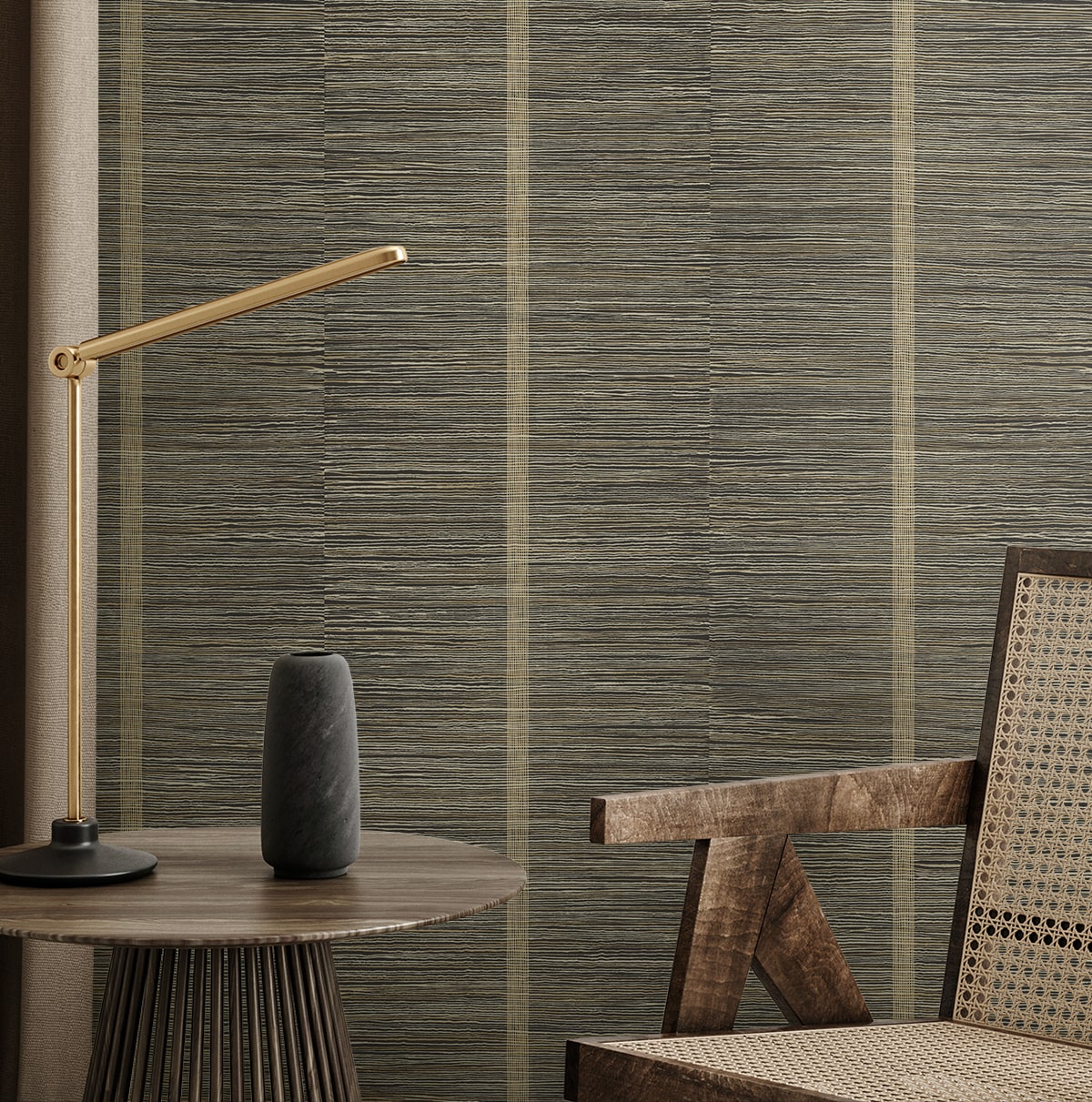 Raffine Wallpaper in mocha color - pattern number EN41100 - by Seabrook in the Natural Grass Textures collection