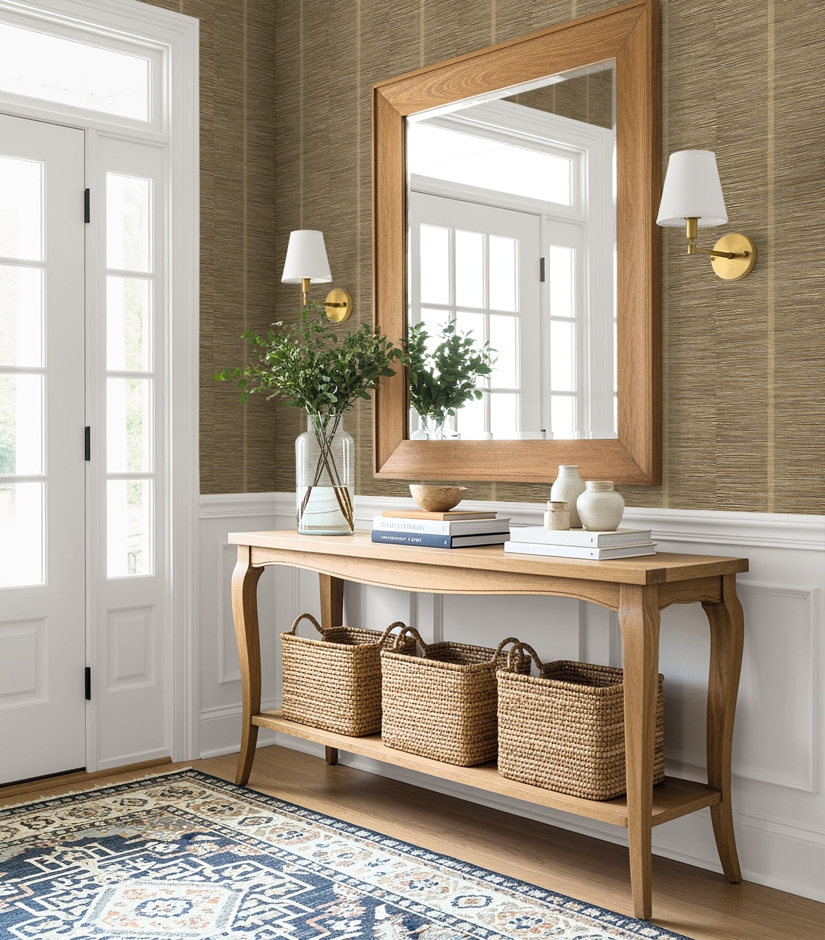 Raffine Wallpaper in sand color - pattern number EN41106 - by Seabrook in the Natural Grass Textures collection