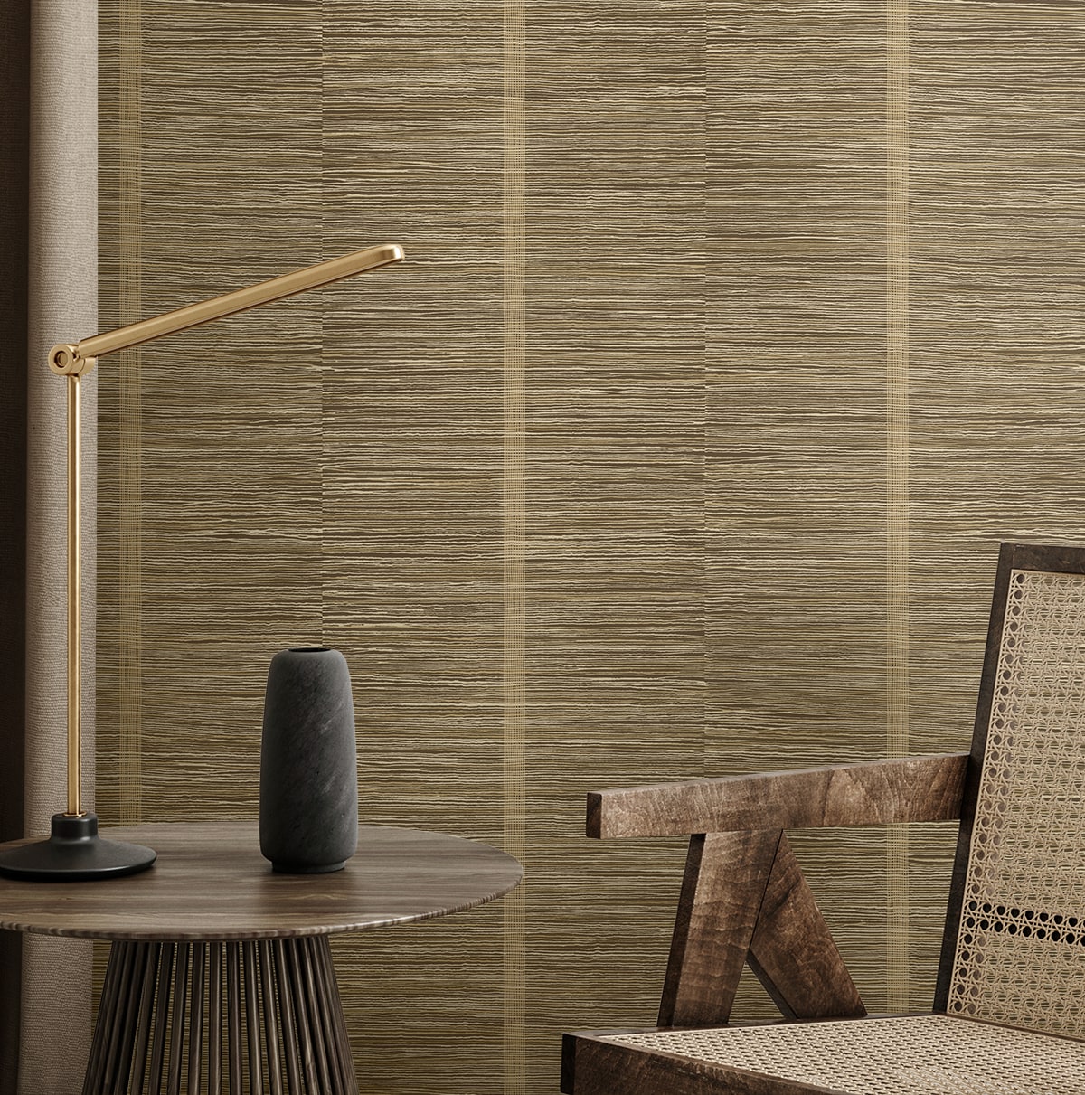 Raffine Wallpaper in sand color - pattern number EN41106 - by Seabrook in the Natural Grass Textures collection